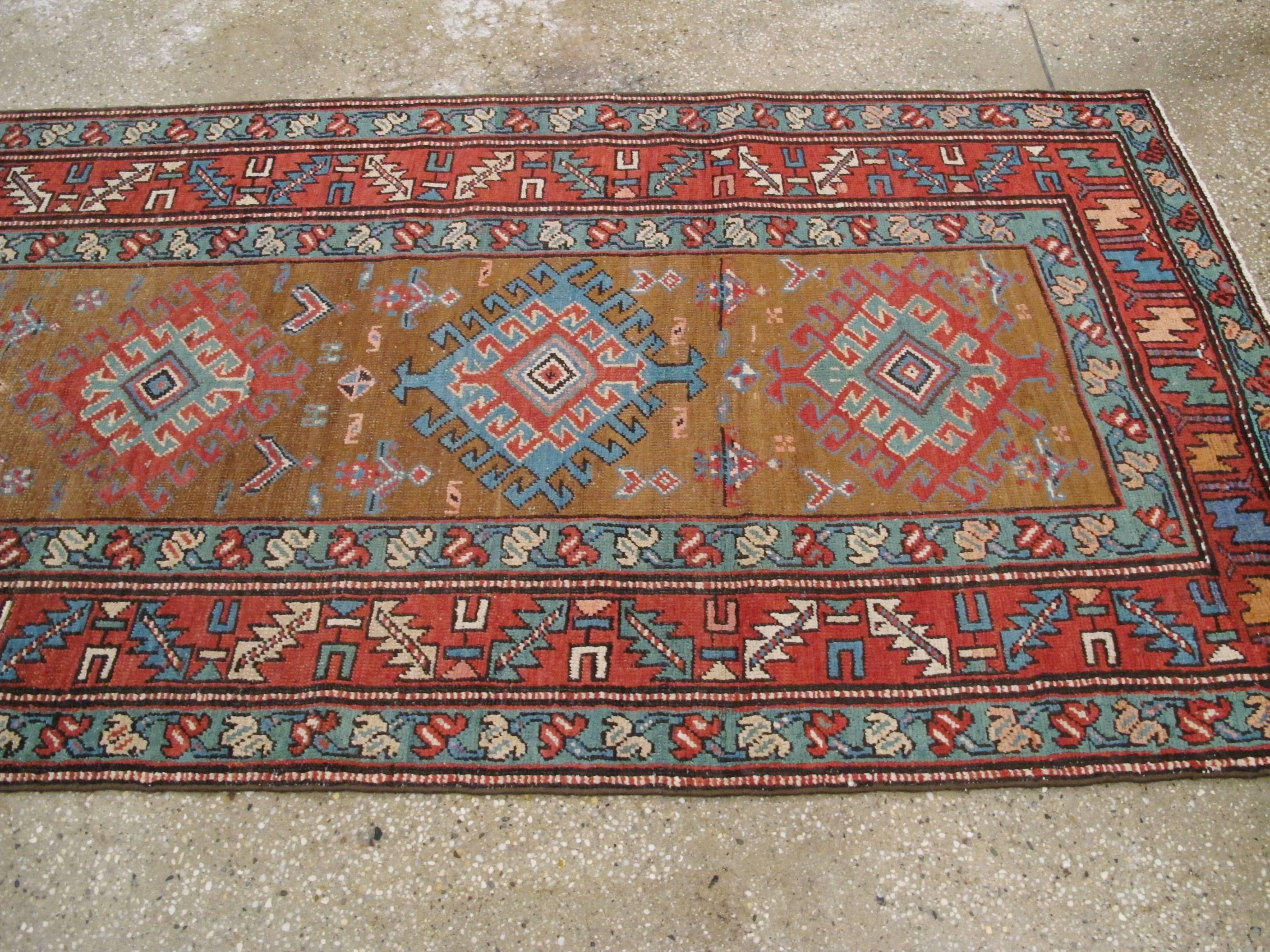 20th Century Antique Perisan Heriz Rug For Sale