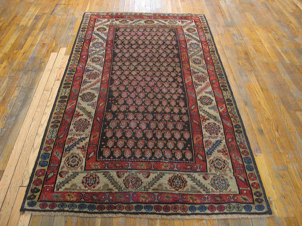 Antique Persian Kurdish rug, size: 4'2