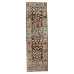 Traves de Mesa Antiguo Perisan Malayer Marrón Estampado Floral Herati 3'5''x11'