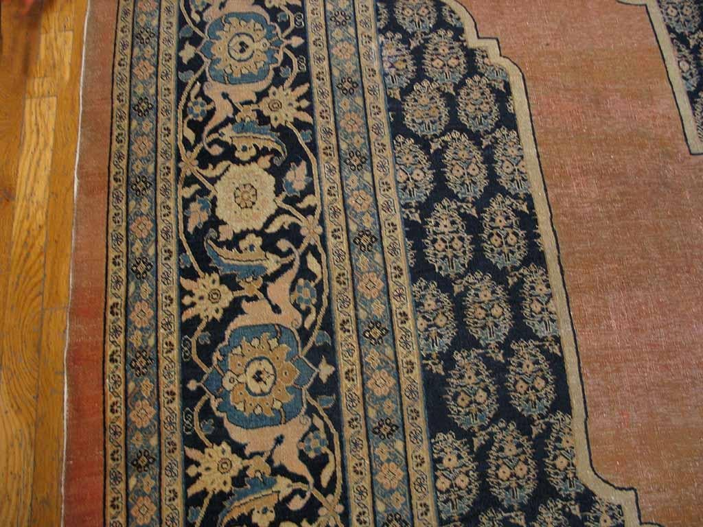 Hand-Knotted Antique Perisan Tabriz Rug For Sale