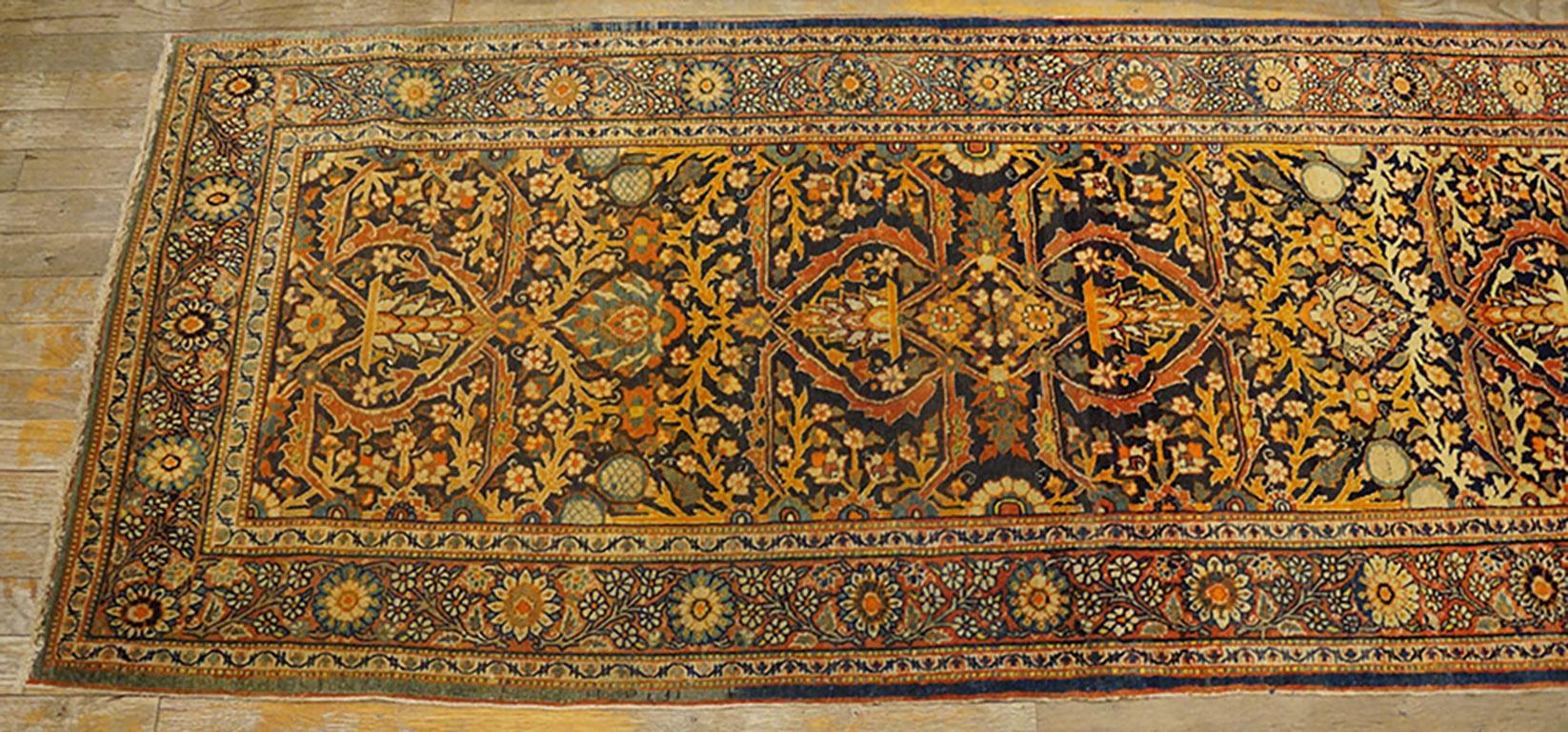 Late 19th Century 19th Century Persian Tabriz Haji Jalili Carpet ( 2'8