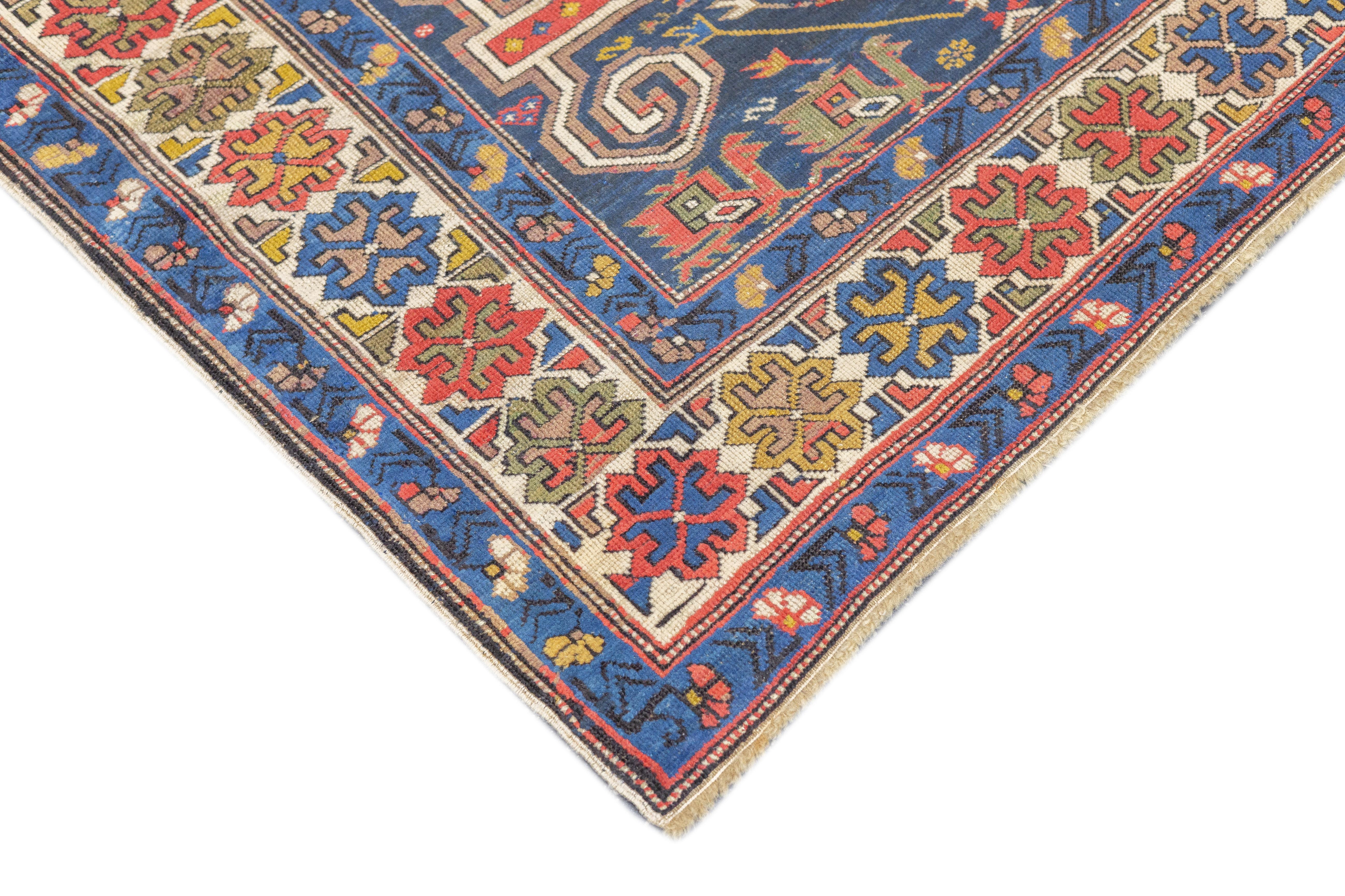 Caucasien Tapis Perpedil ancien 3'10'' x 5'0