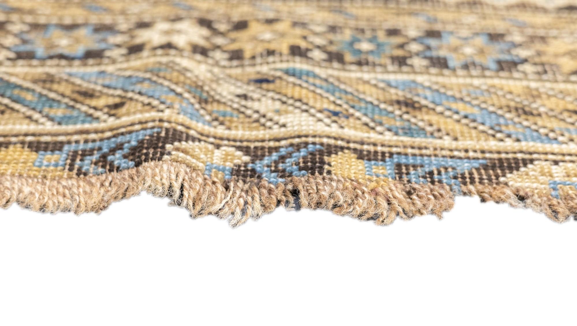 Noué à la main Tapis Perpedil ancien 3'11'' x 4'7'' en vente