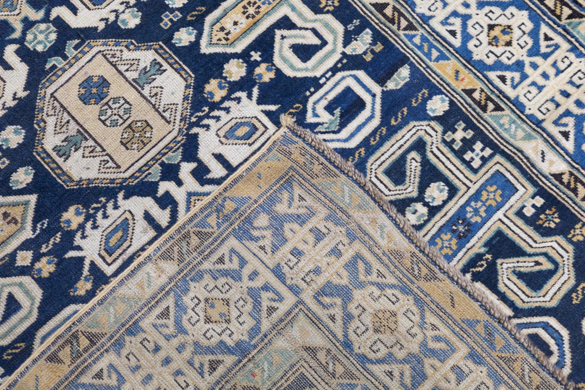 Wool Antique Perpedil Rug 3'11'' x 6'3'' For Sale