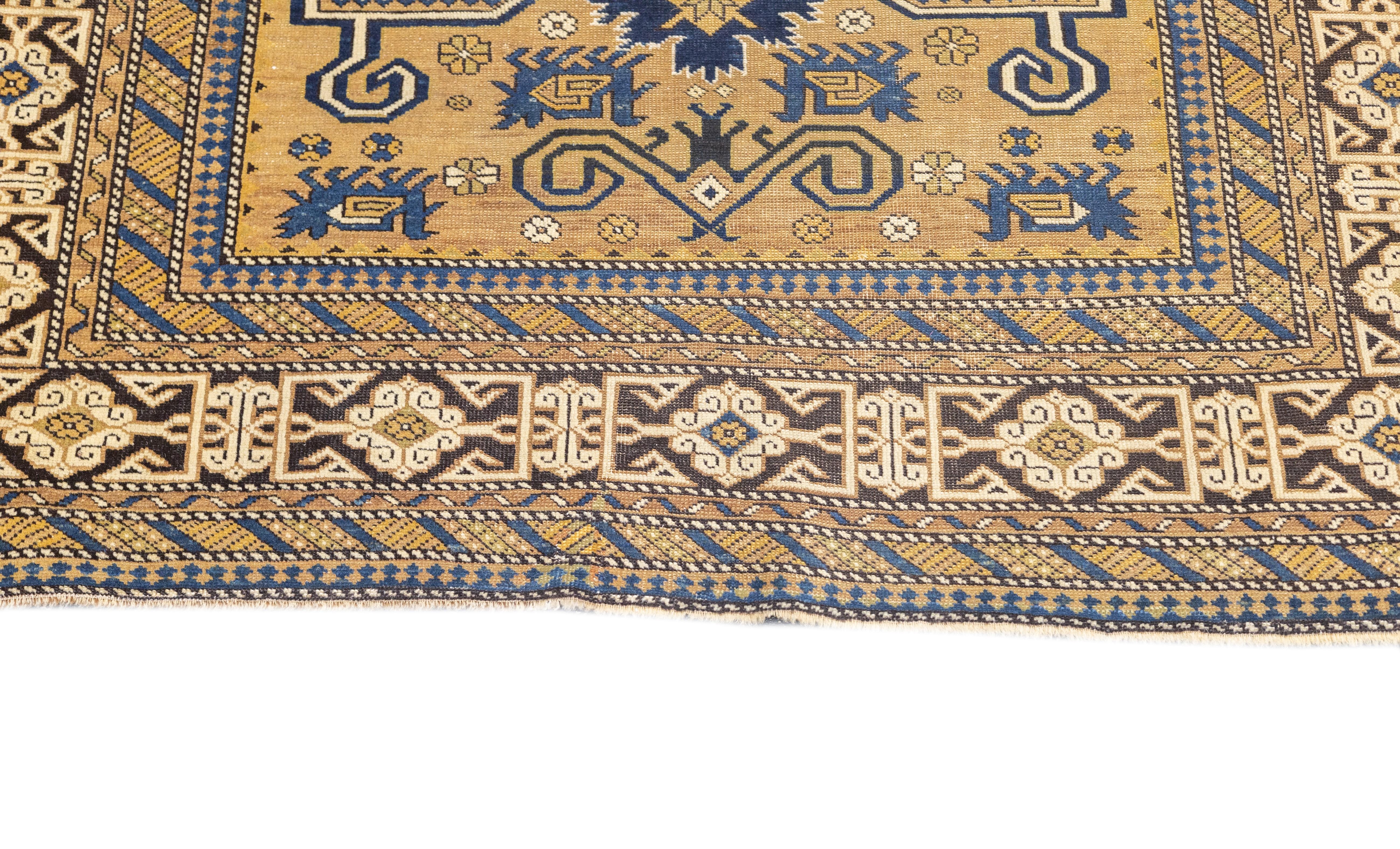 Hand-Knotted Antique Perpedil Rug 3'11'' x 6'5'' For Sale