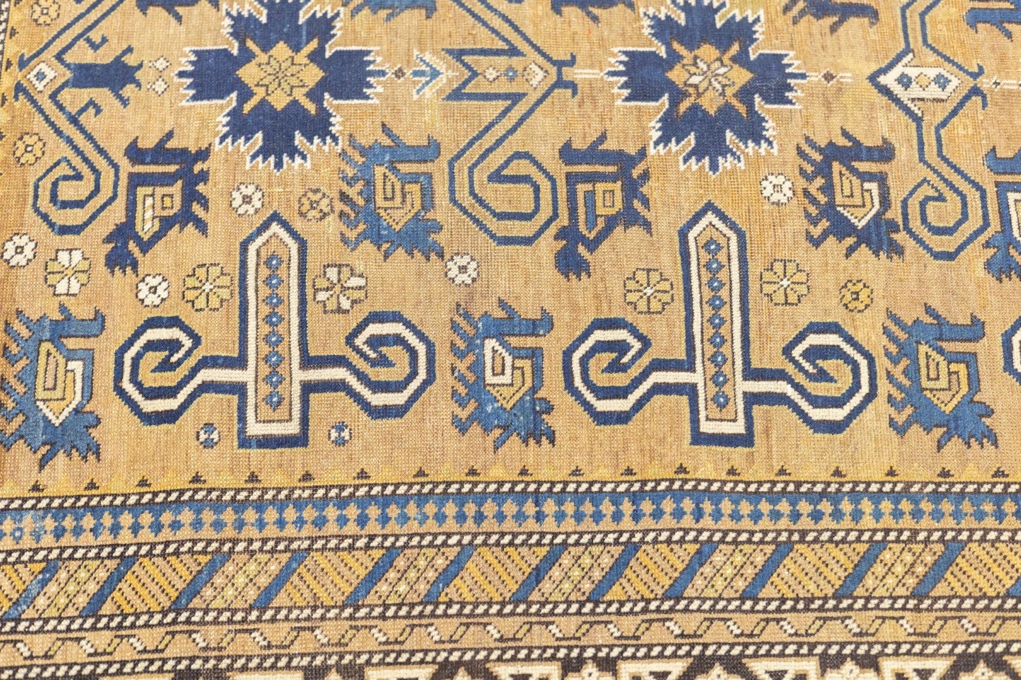 19th Century Antique Perpedil Rug 3'11'' x 6'5'' For Sale