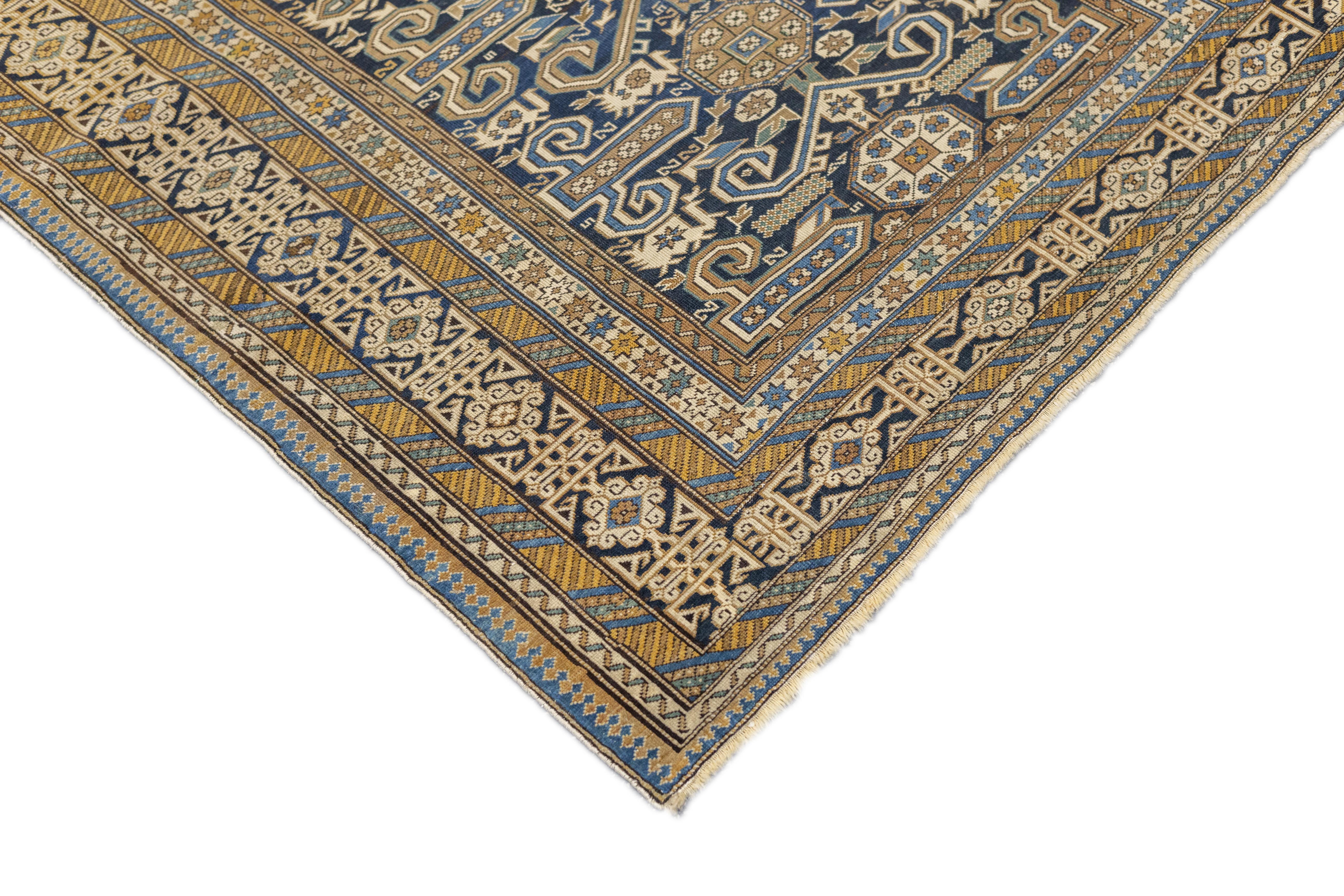 Caucasien Tapis Perpedil ancien 3'6'' x 4'6'' en vente