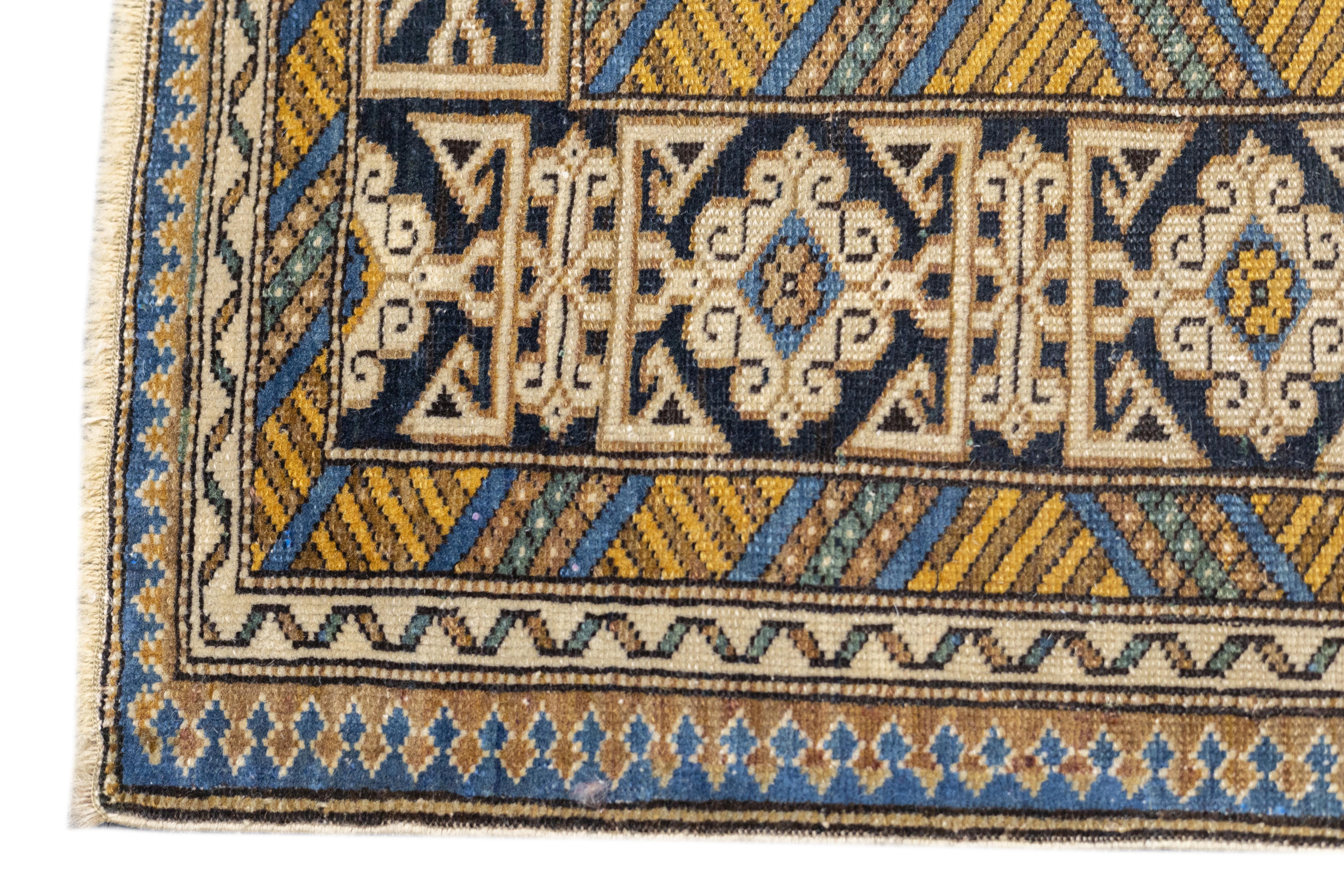 Laine Tapis Perpedil ancien 3'6'' x 4'6'' en vente