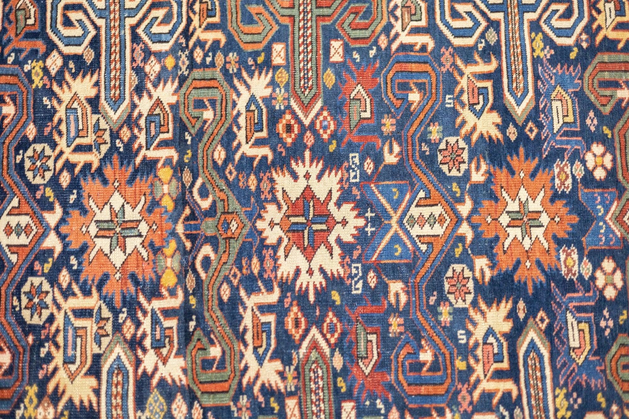 Antique Perpedil Rug 3'7'' x 4'10'' For Sale 1