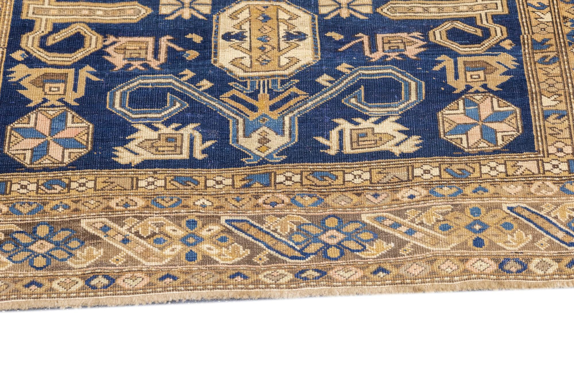 Hand-Knotted Antique Perpedil Rug 4'8'' x 6'6'' For Sale