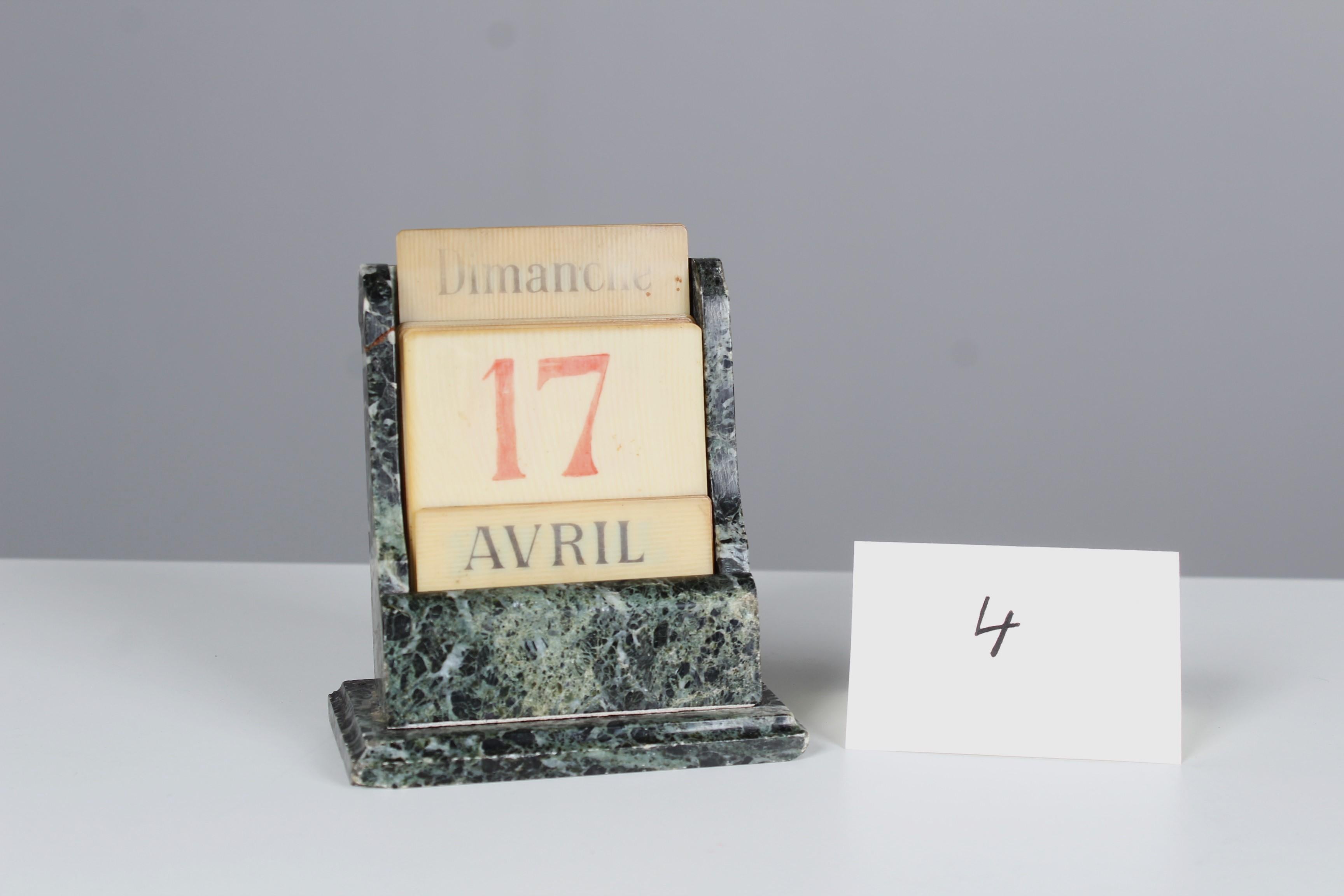Antique Perpetual Calendar, French Table Calender, France, Early 20th Century For Sale 8