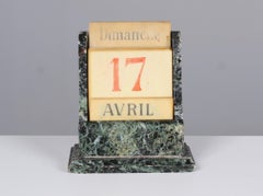 Antique Perpetual Calendar, French Table Calender, France, Early 20th Century