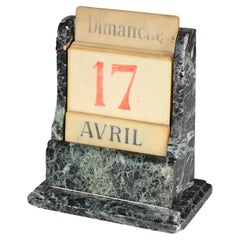Vintage Perpetual Calendar, French Table Calender, France, Early 20th Century