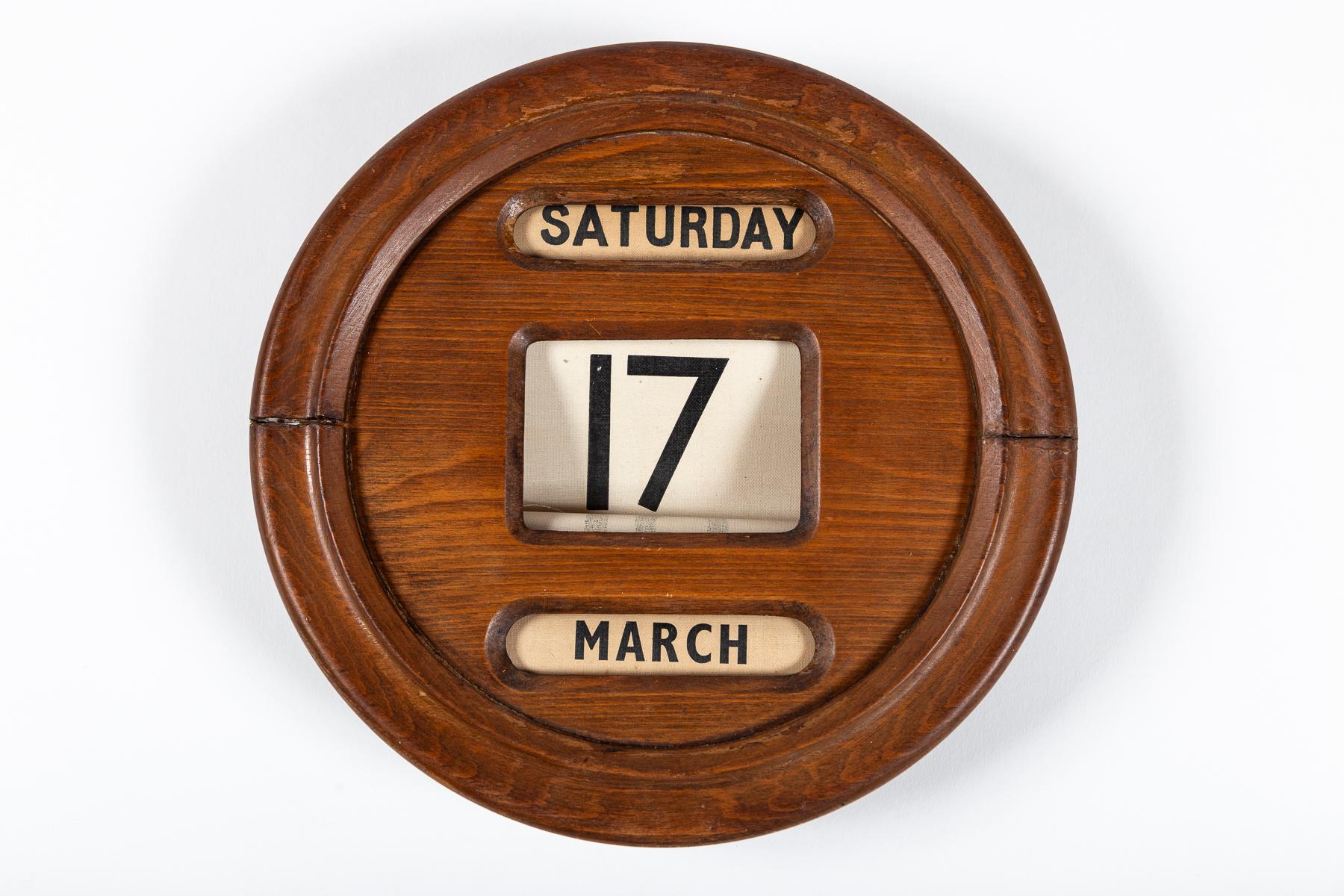 Edwardian Antique Perpetual Wall Calendar, England, circa 1910 For Sale