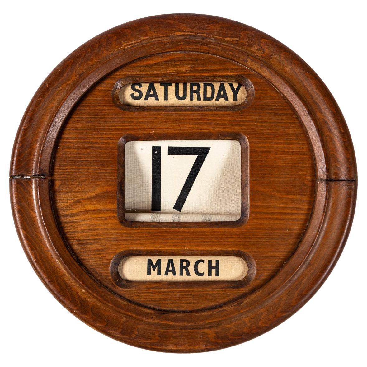 Antique Perpetual Wall Calendar, England, circa 1910