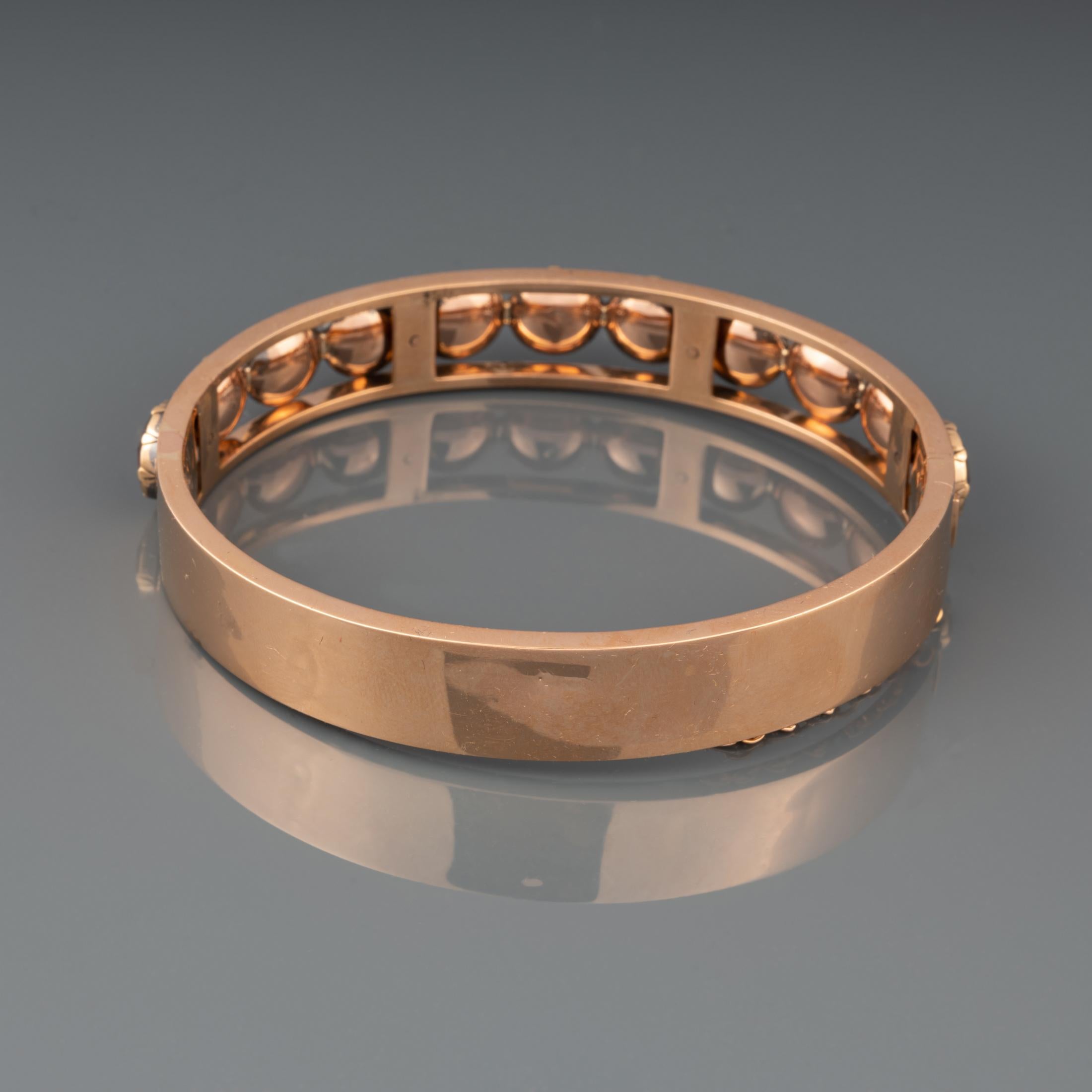 Antikes Perpignan-Armband aus Gold und Granaten im Angebot 6