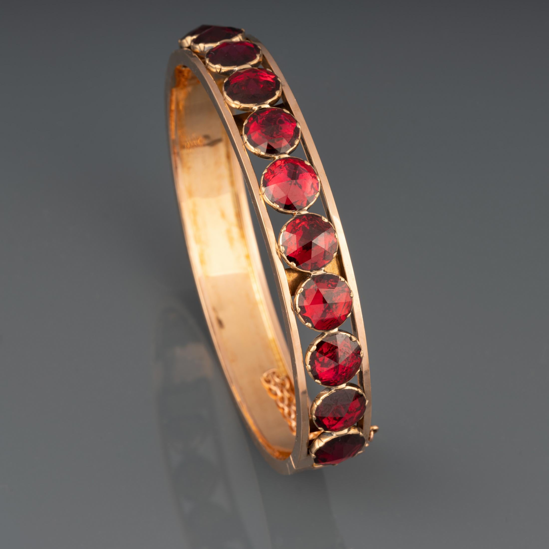 Antikes Perpignan-Armband aus Gold und Granaten im Angebot 2