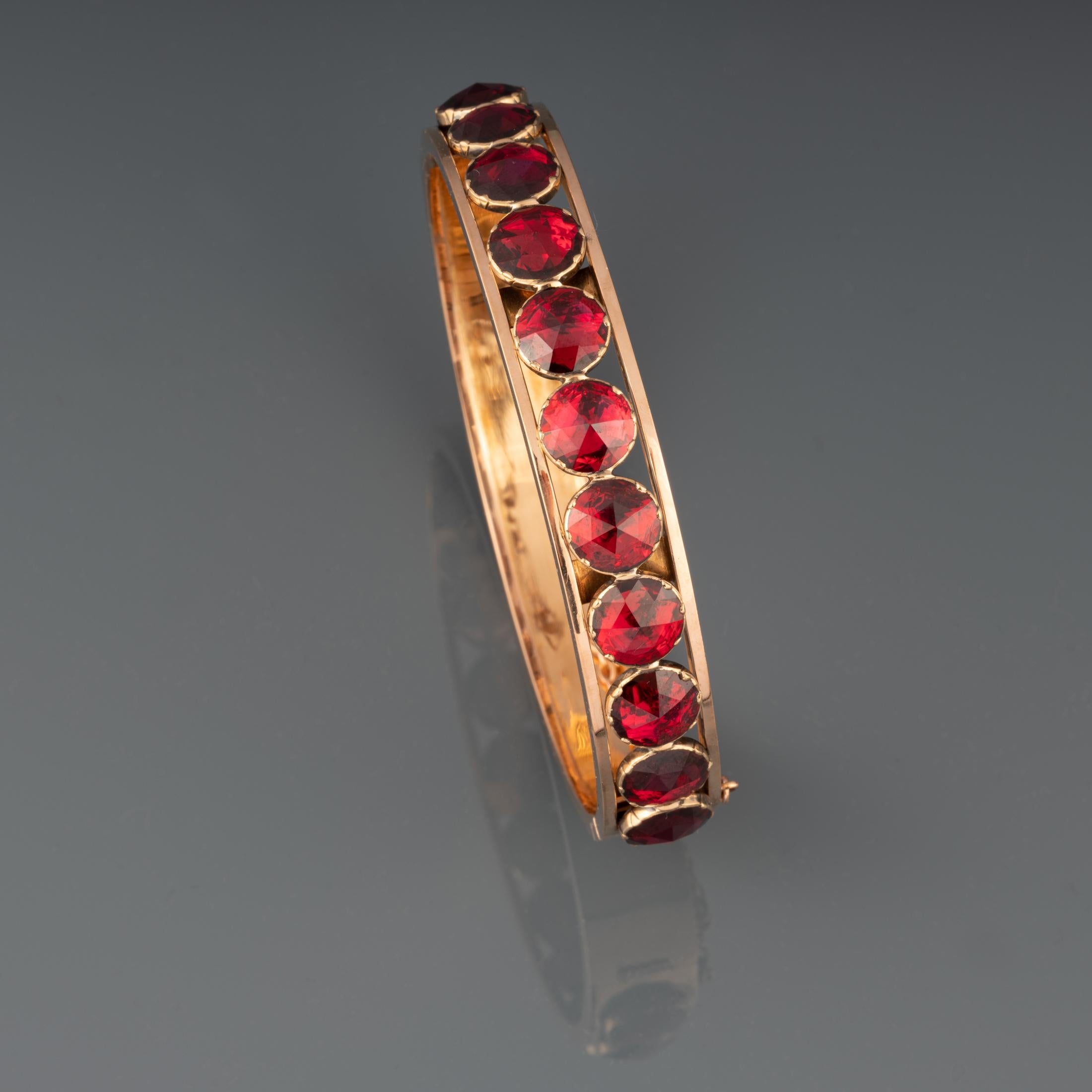 Antikes Perpignan-Armband aus Gold und Granaten im Angebot 4