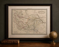 Antique Persia Map, Iran Afghanistan & Central Asia, The Great Game Era, c.1850