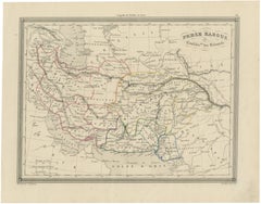 Antique Persia Map, Iran Afghanistan & Central Asia, The Great Game Era, c.1850