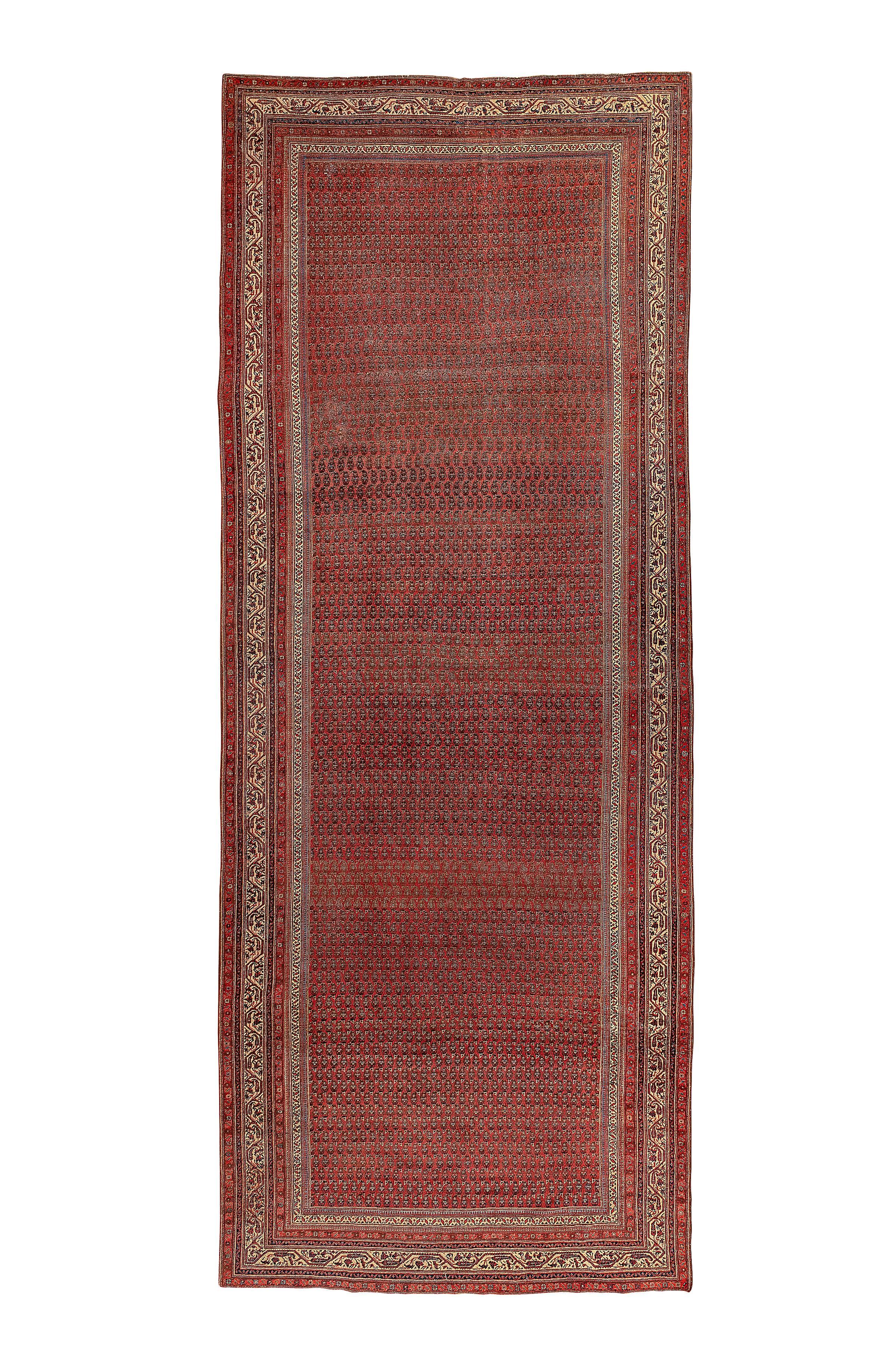 Antique Persia Seraband Rug Runner Galrery  In Good Condition For Sale In Barueri, SP, BR