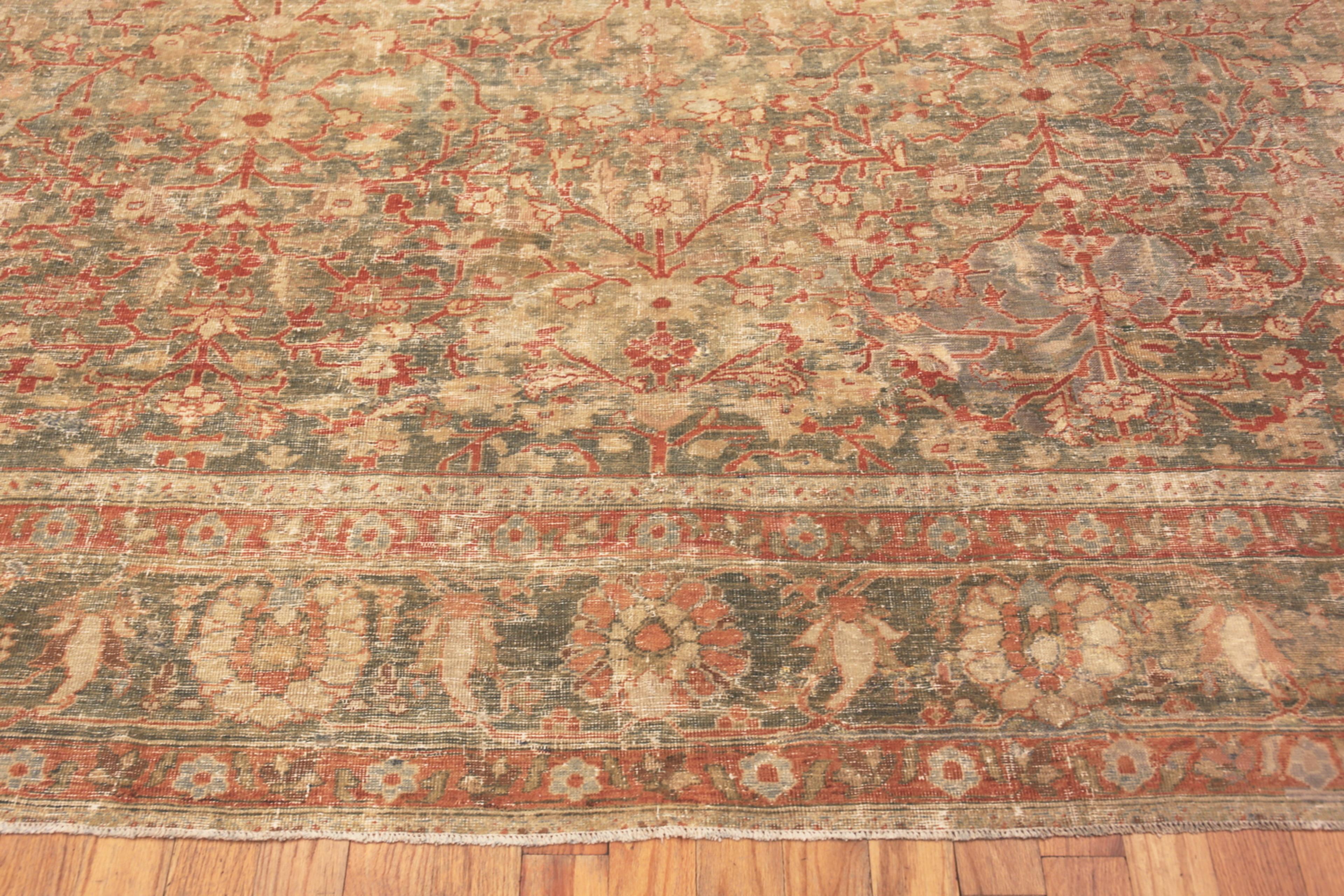 Hand-Knotted Antique Persian Sultanabad Rug. 10 ft 9 in x 12 ft 9 in For Sale