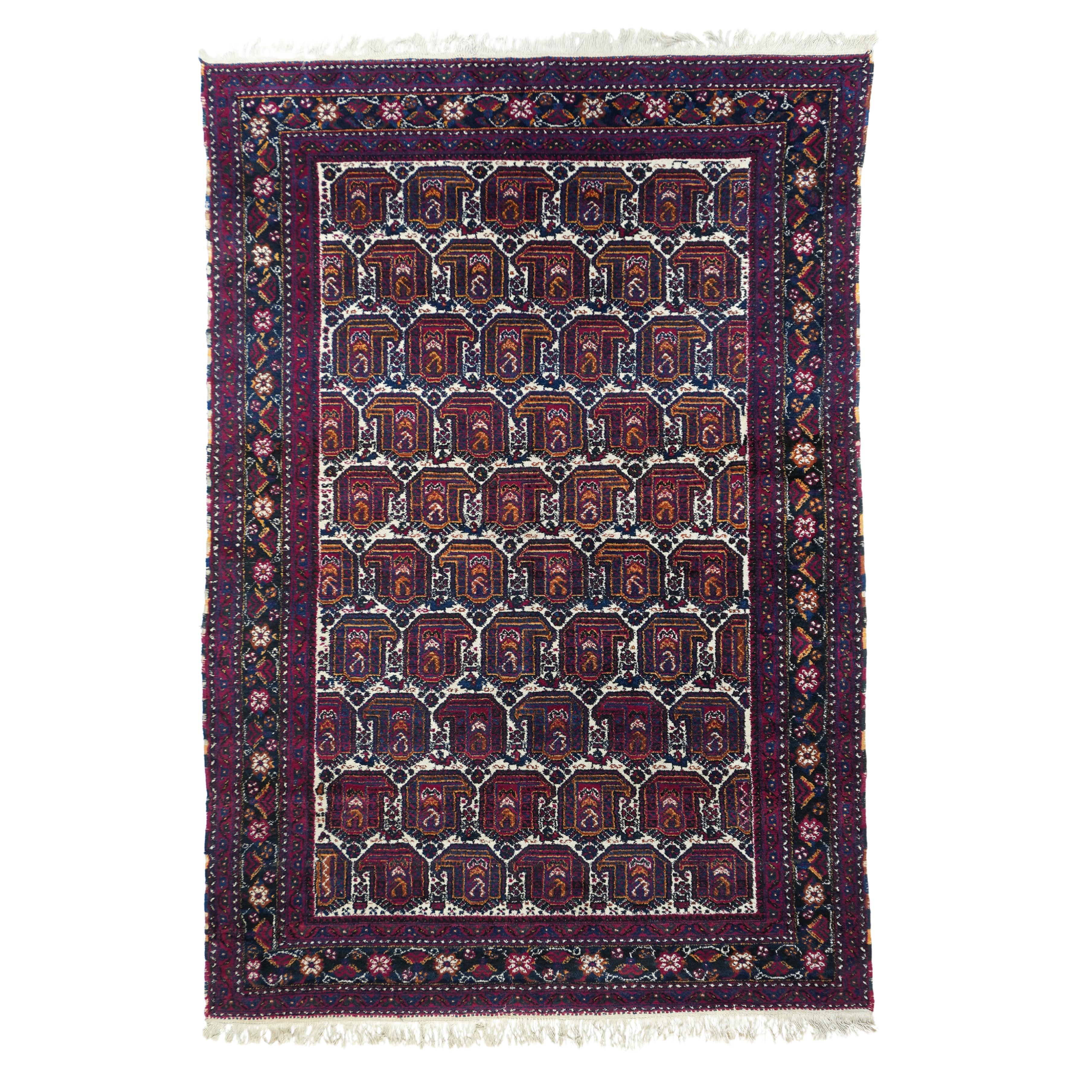Tapis persan antique Afshar 4'7'' x 6'9'' (en anglais)