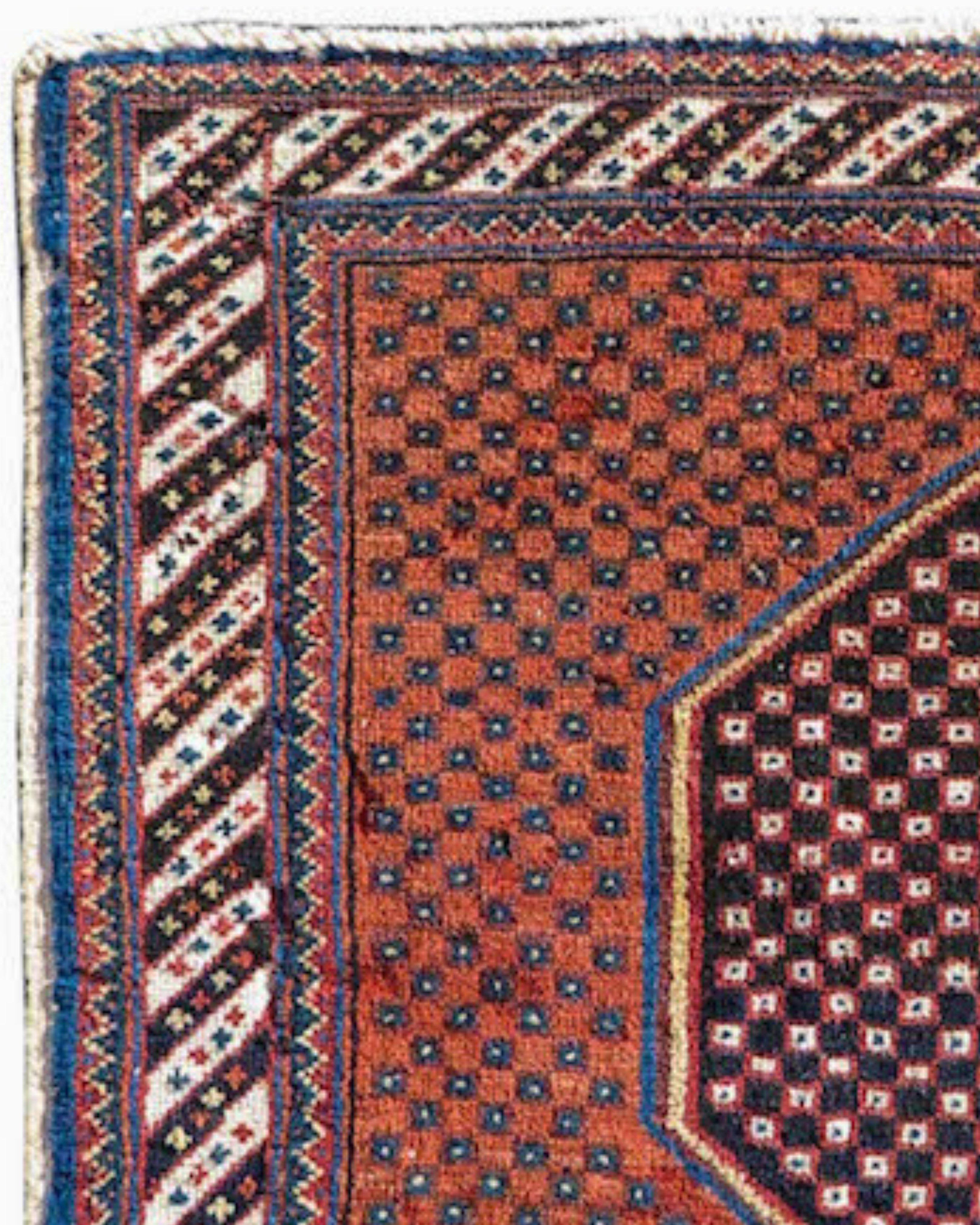 Noué à la main Ancien cadran de sac persan Afshar, vers 1900 en vente