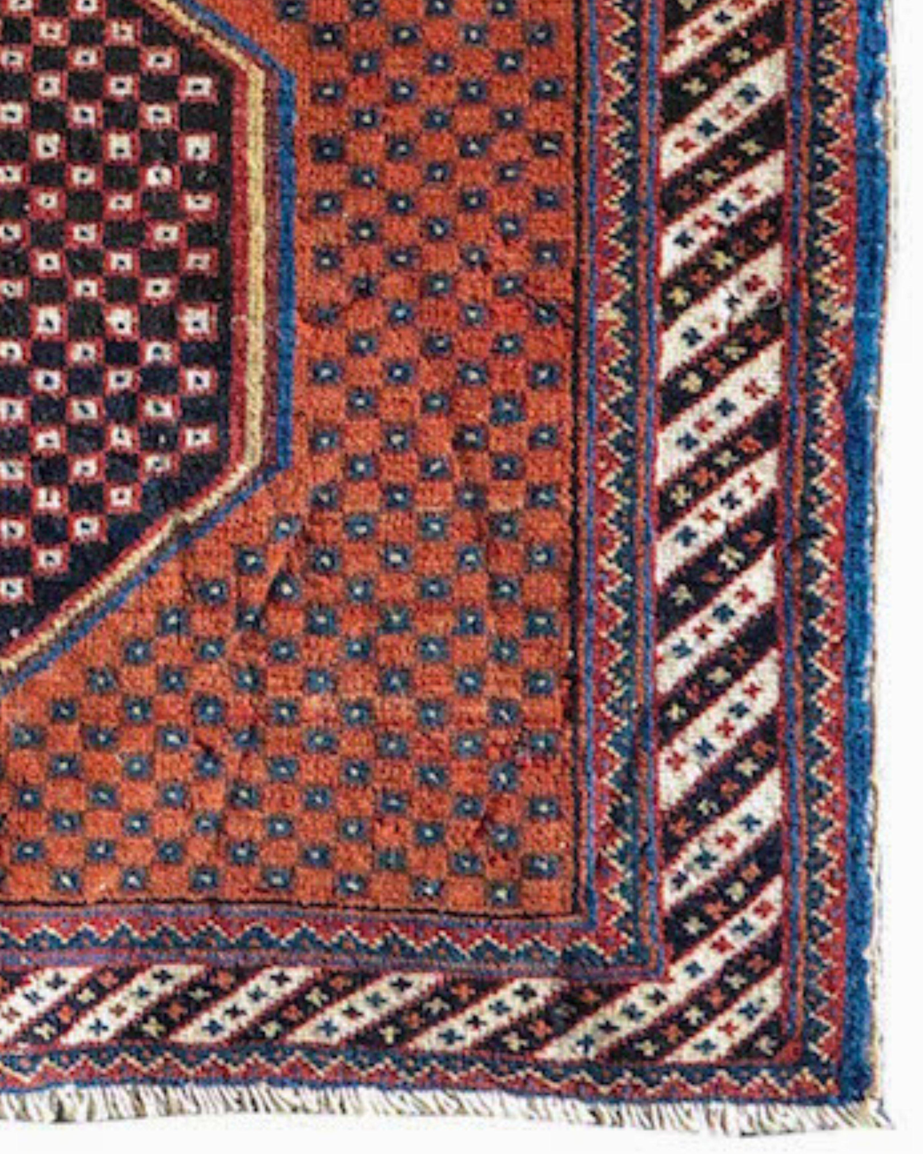 Wool Antique Persian Afshar Bagface, c. 1900 For Sale