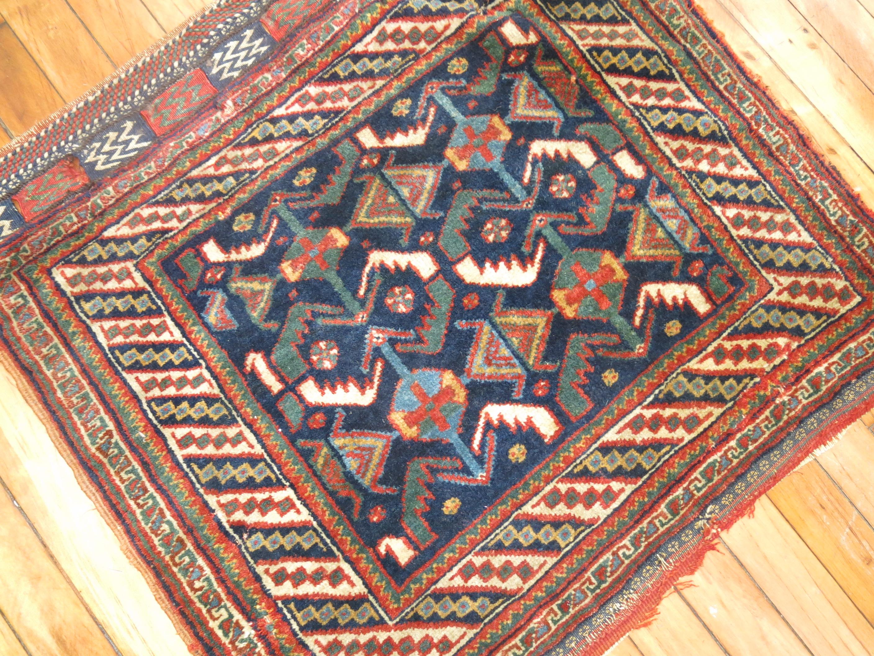 19th century Persian Afshar bagface rug.