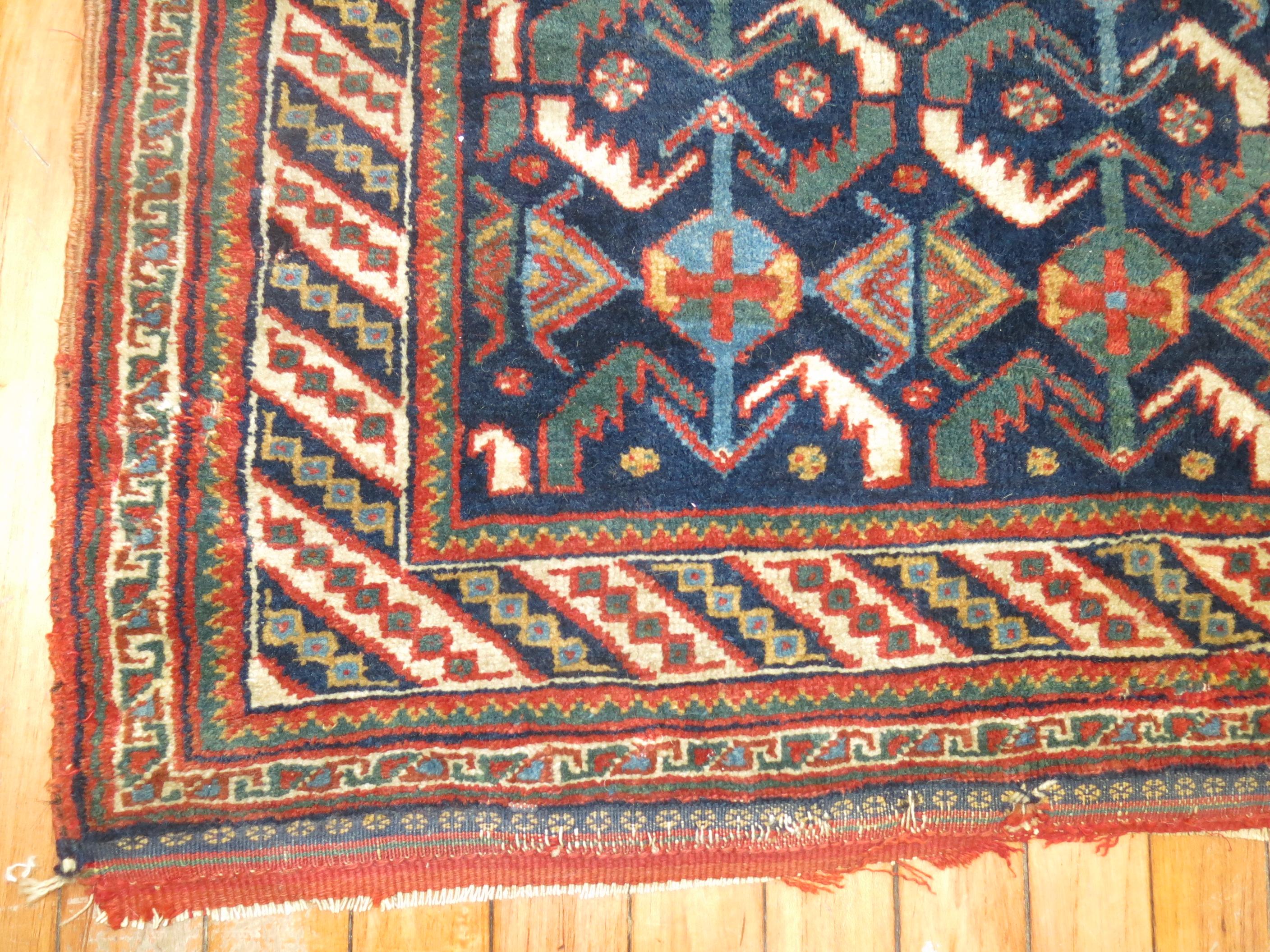 Tribal Antique Persian Afshar Bagface Rug