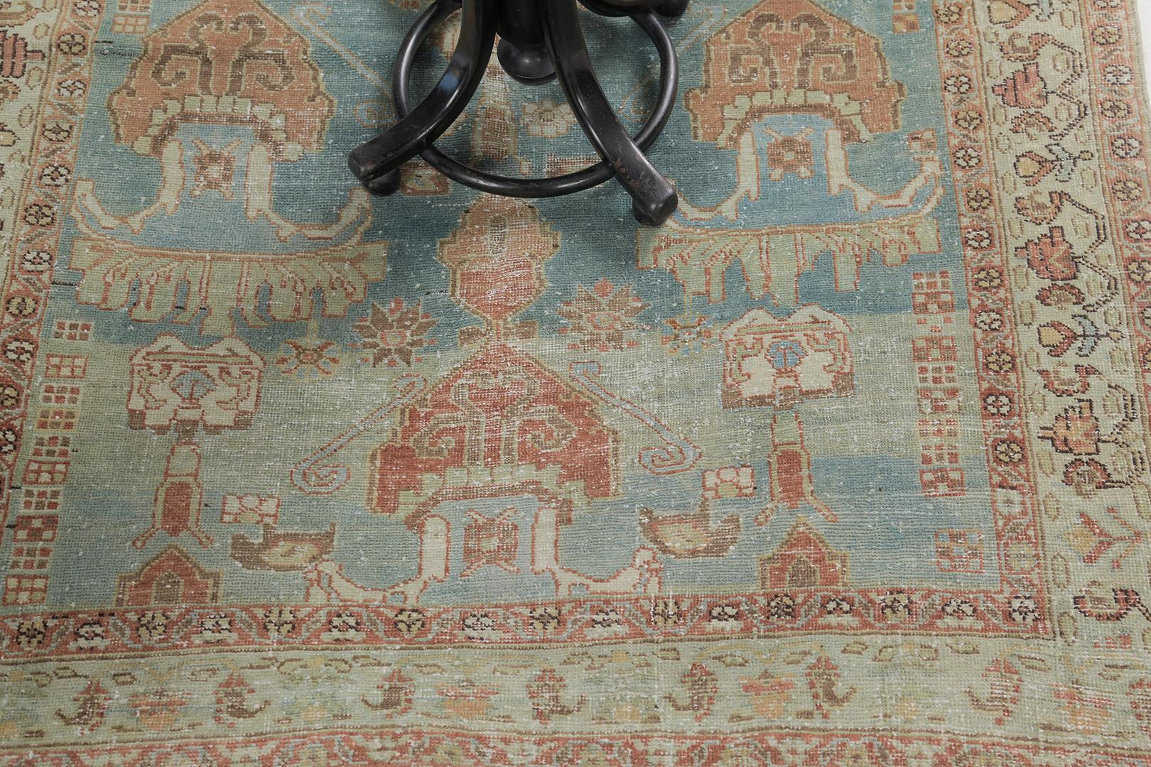 Hand-Knotted Antique Persian Afshar by Mehraban Rugs For Sale