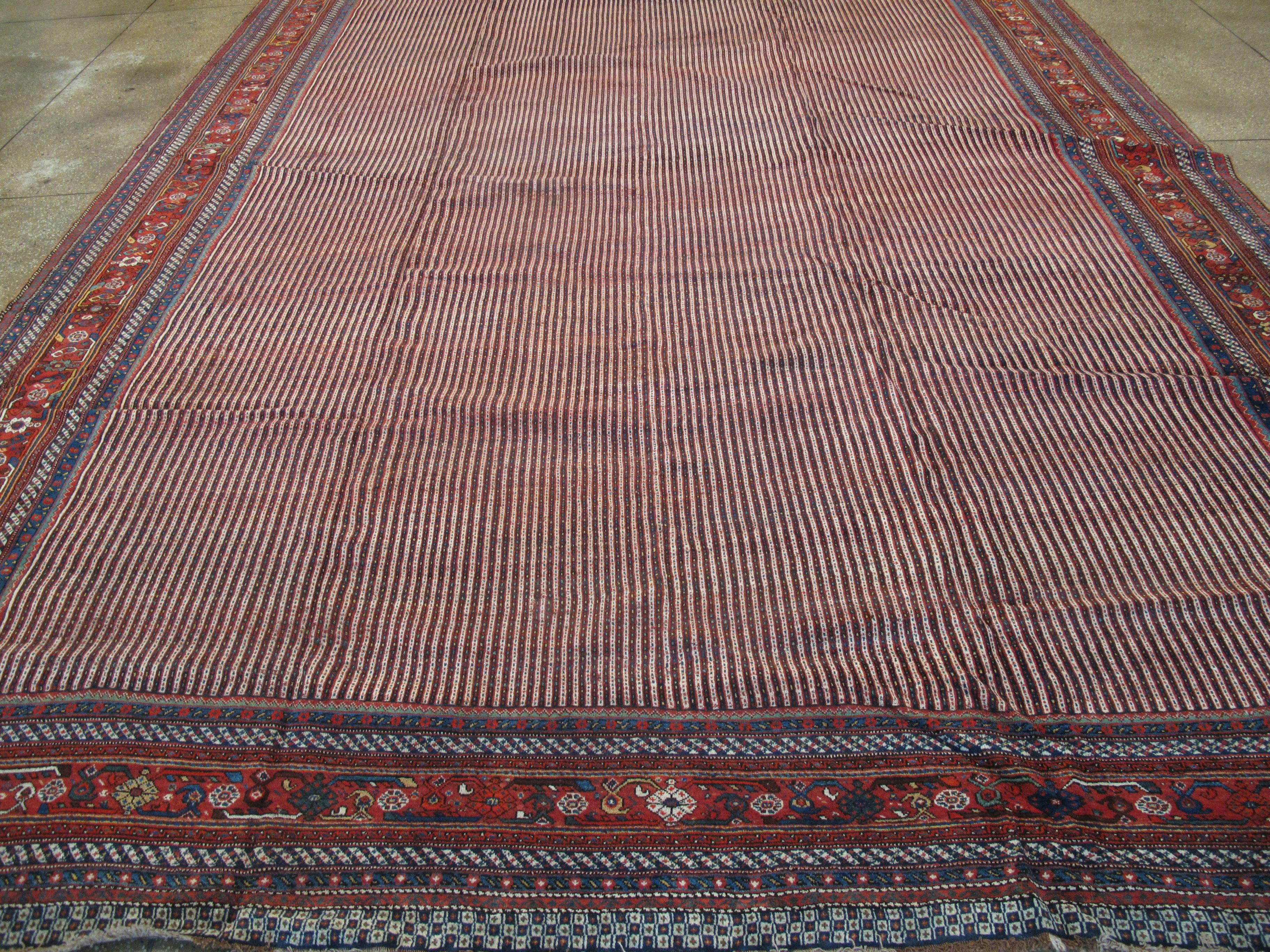 Antique Persian Afshar Carpet In Good Condition For Sale In New York, NY