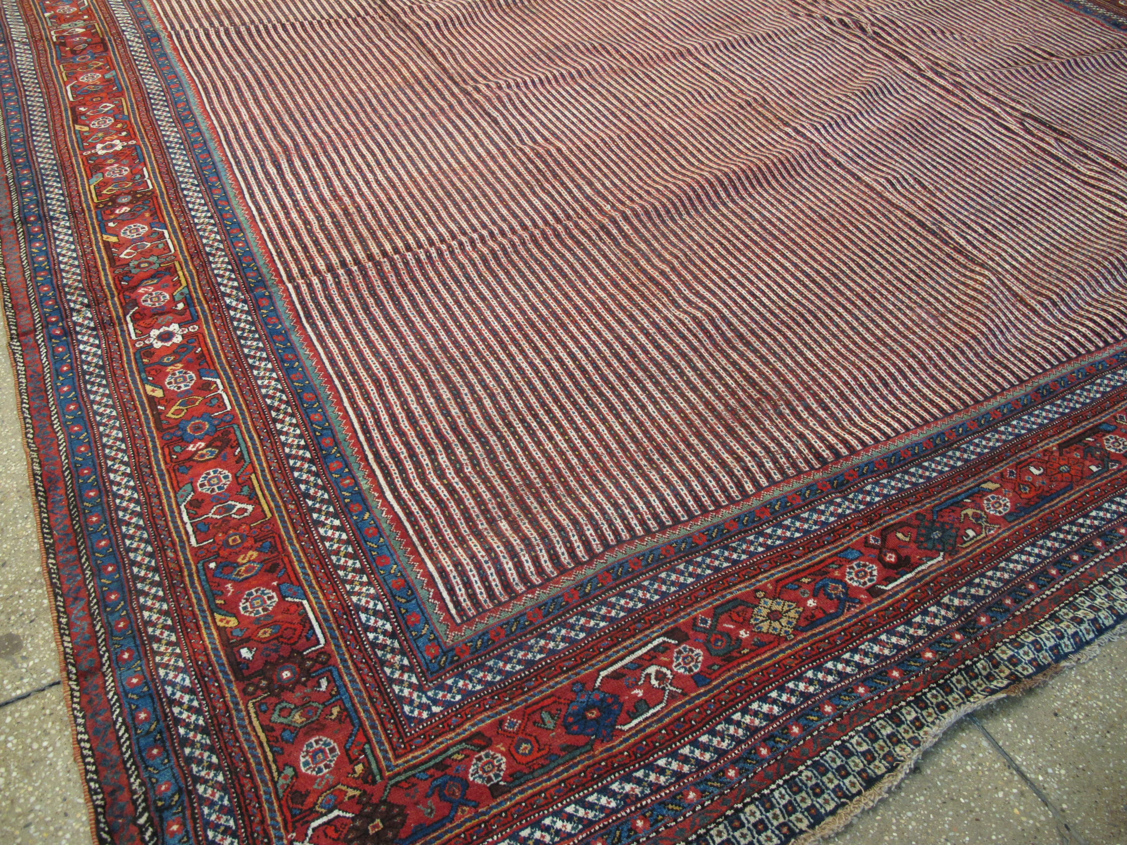 20th Century Antique Persian Afshar Carpet For Sale