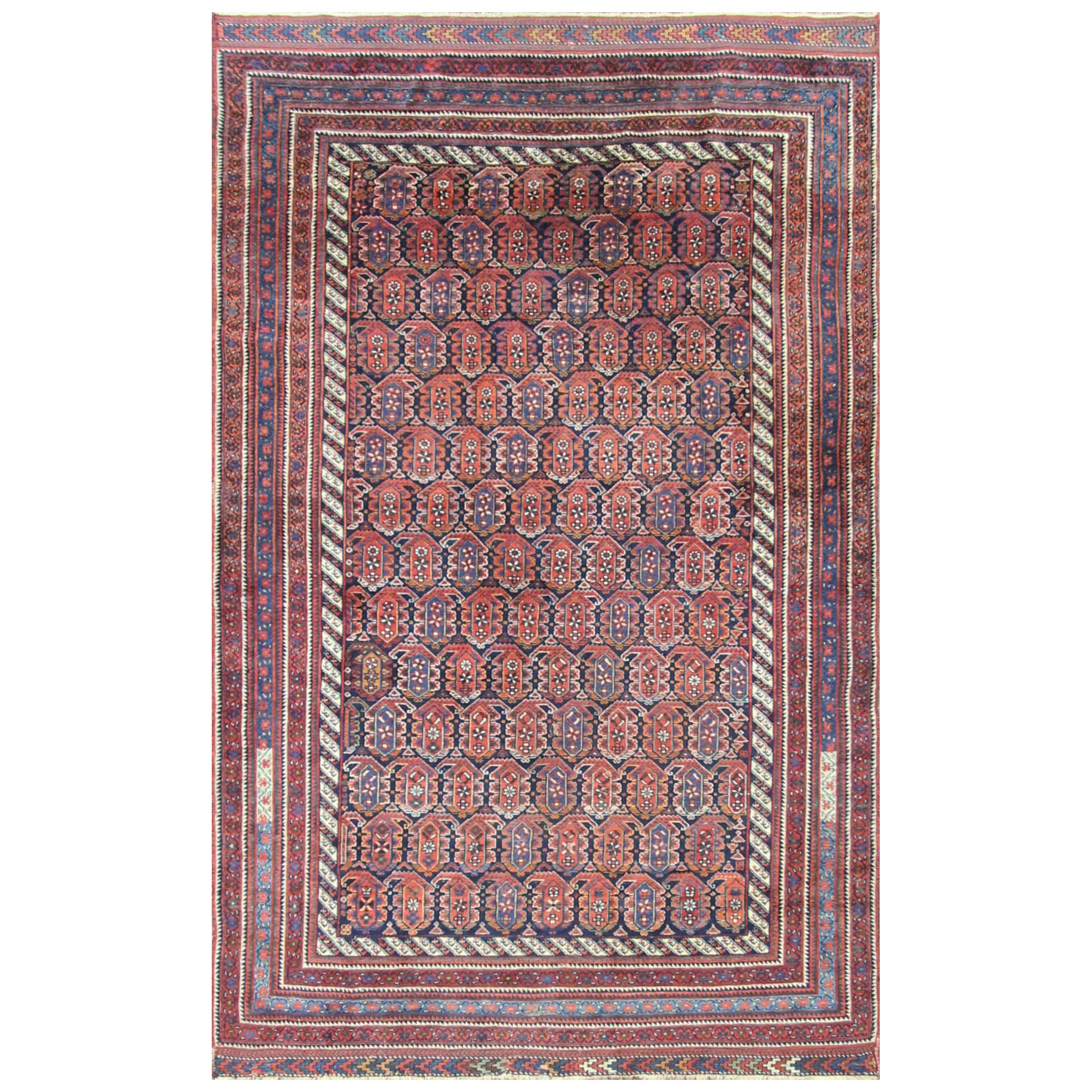 Antique Persian Afshar Carpet, Magnificent, Tribal, 5'8" x 9'5" For Sale