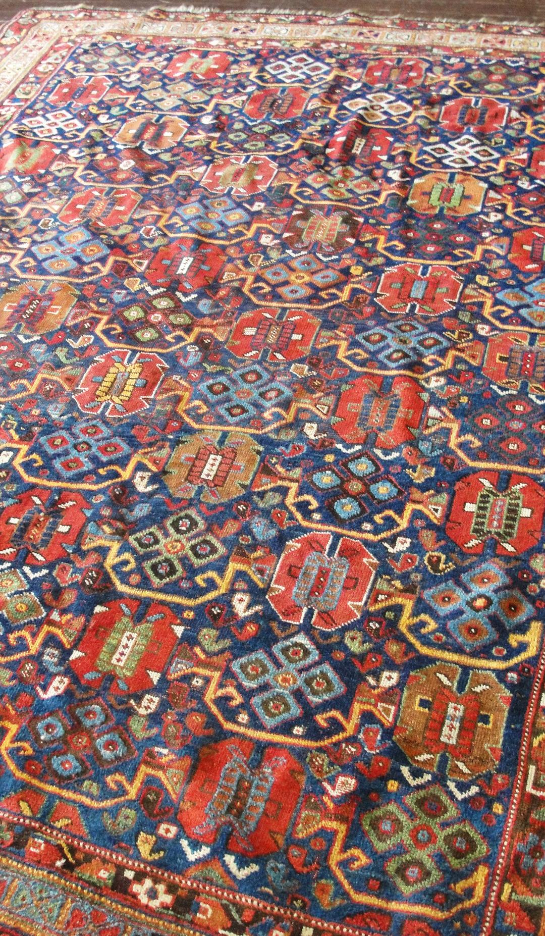 Ask for dealer shipping.
Rare handmade antique Persian tribal Afshar/ Caucasian rug, 5'5