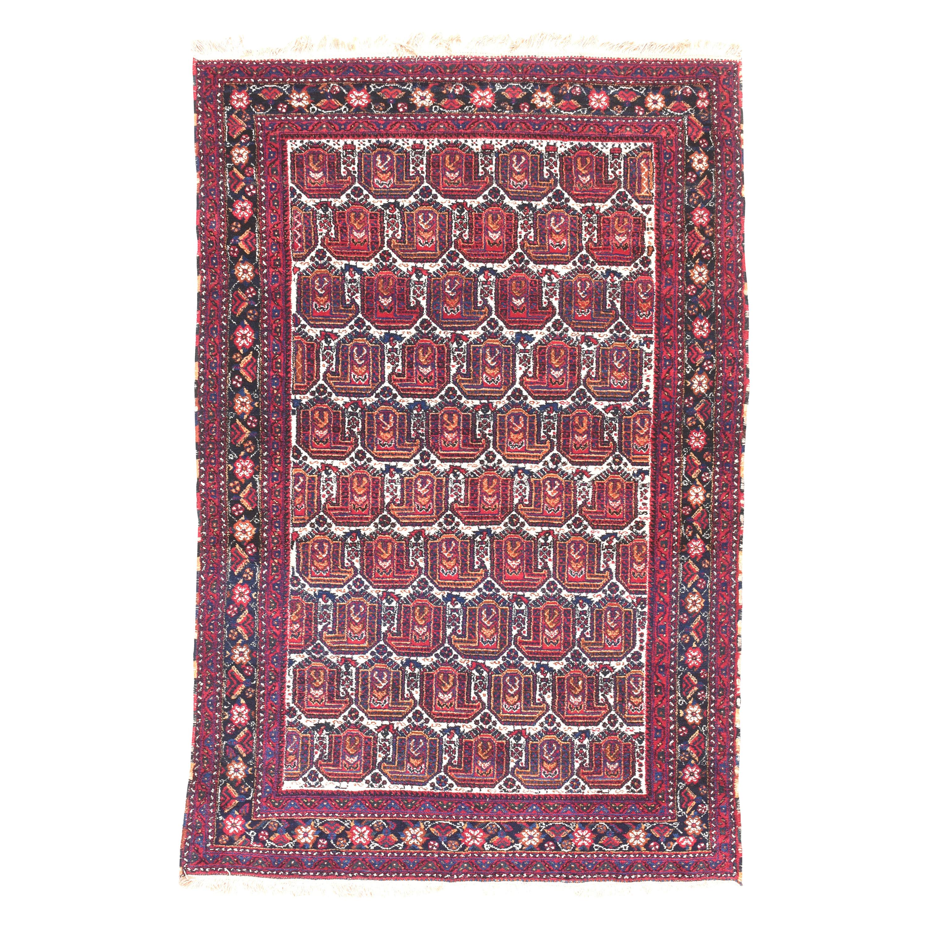 Antique Persian Afshar Area Rug For Sale