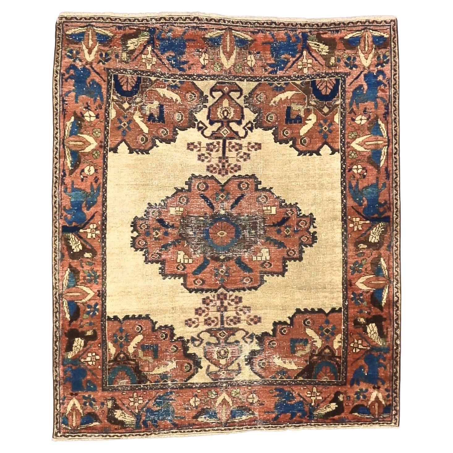 Tapis persan antique Afshar 3'4" x 4'0"