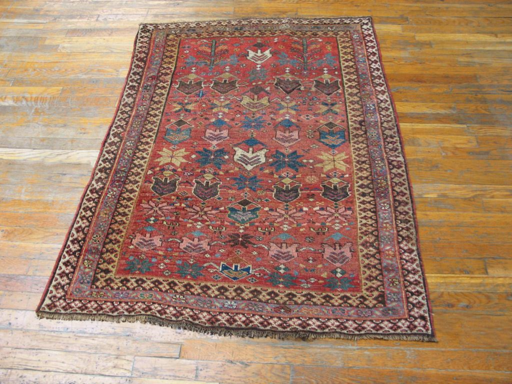 Antique Persian Afshar rug, size: 3'9