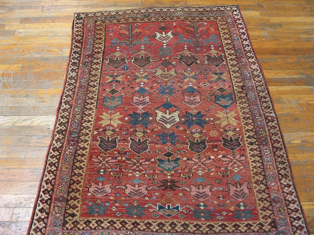 Late 19th Century Antique Persian Afshar Rug 3' 9