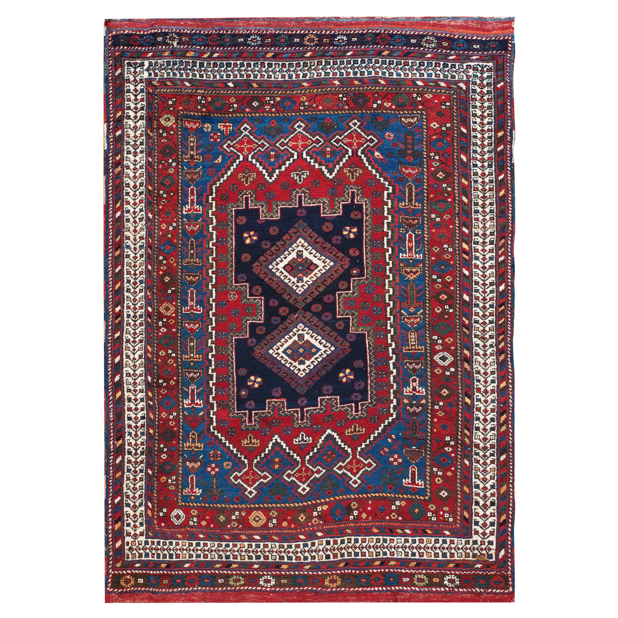 Tappeto antico Afshar persiano 4' 2" x 5' 8"