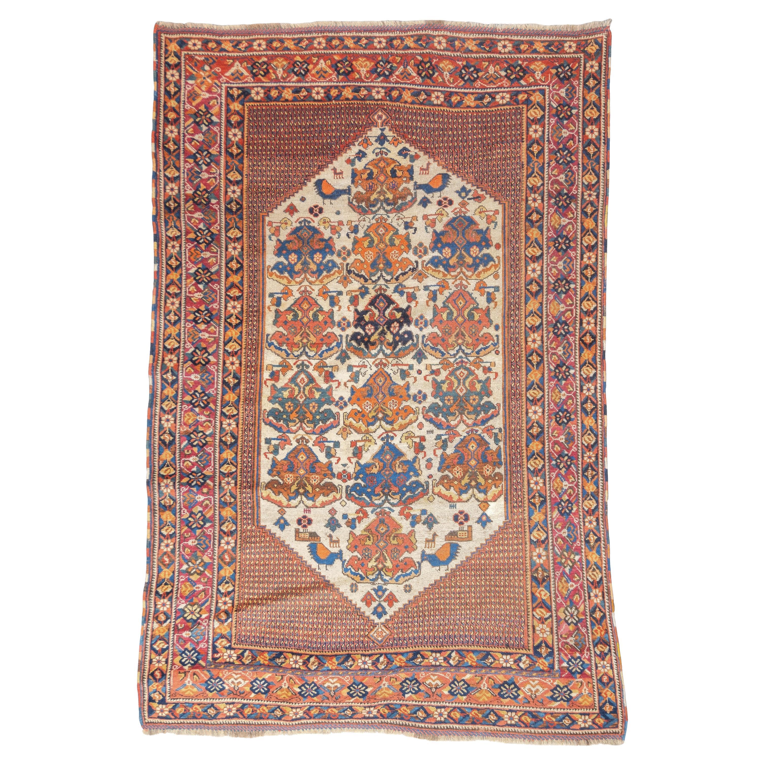Antique Persian Afshar Rug 4' x 5'10''