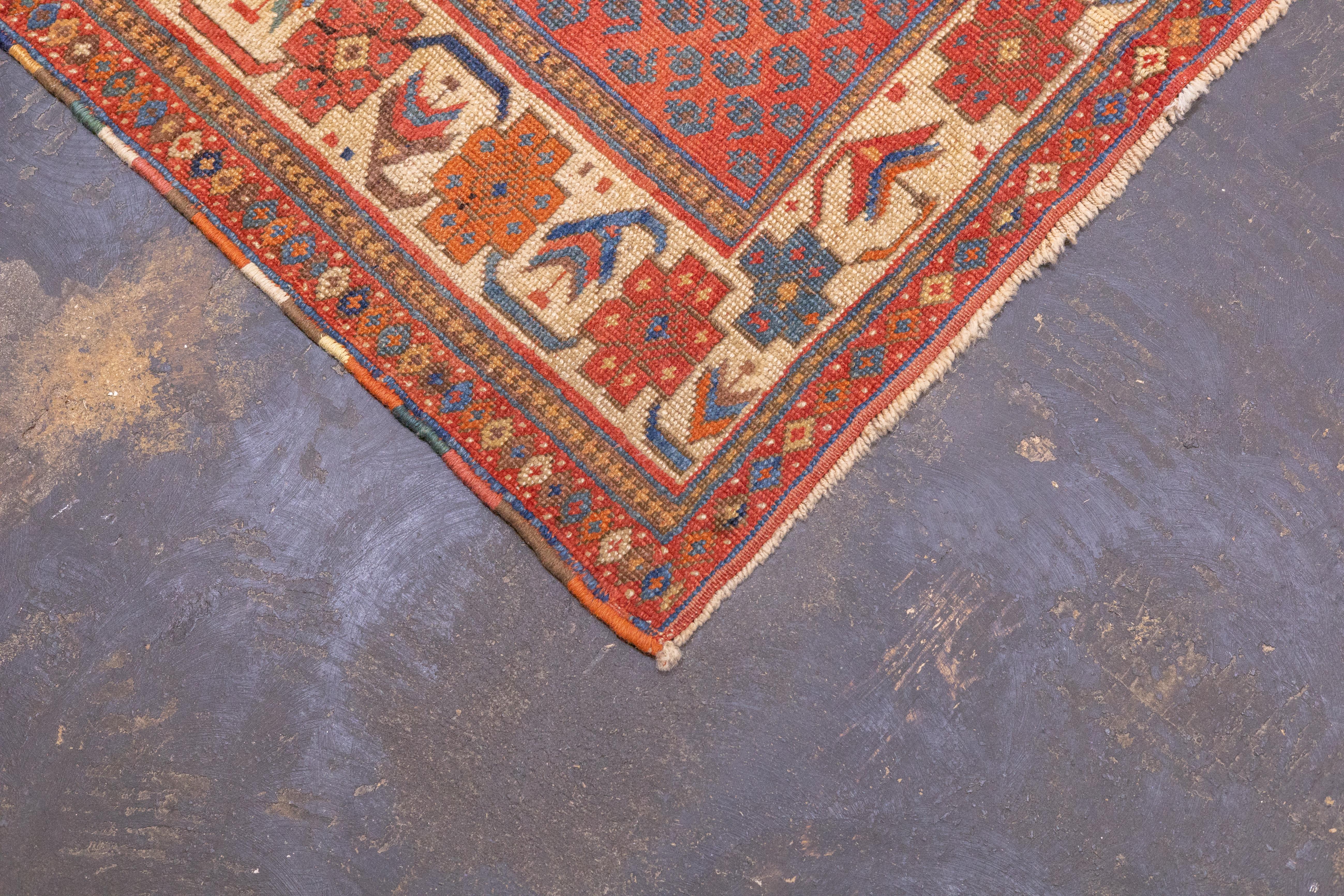 Antike persische Afshar Teppich 4'1