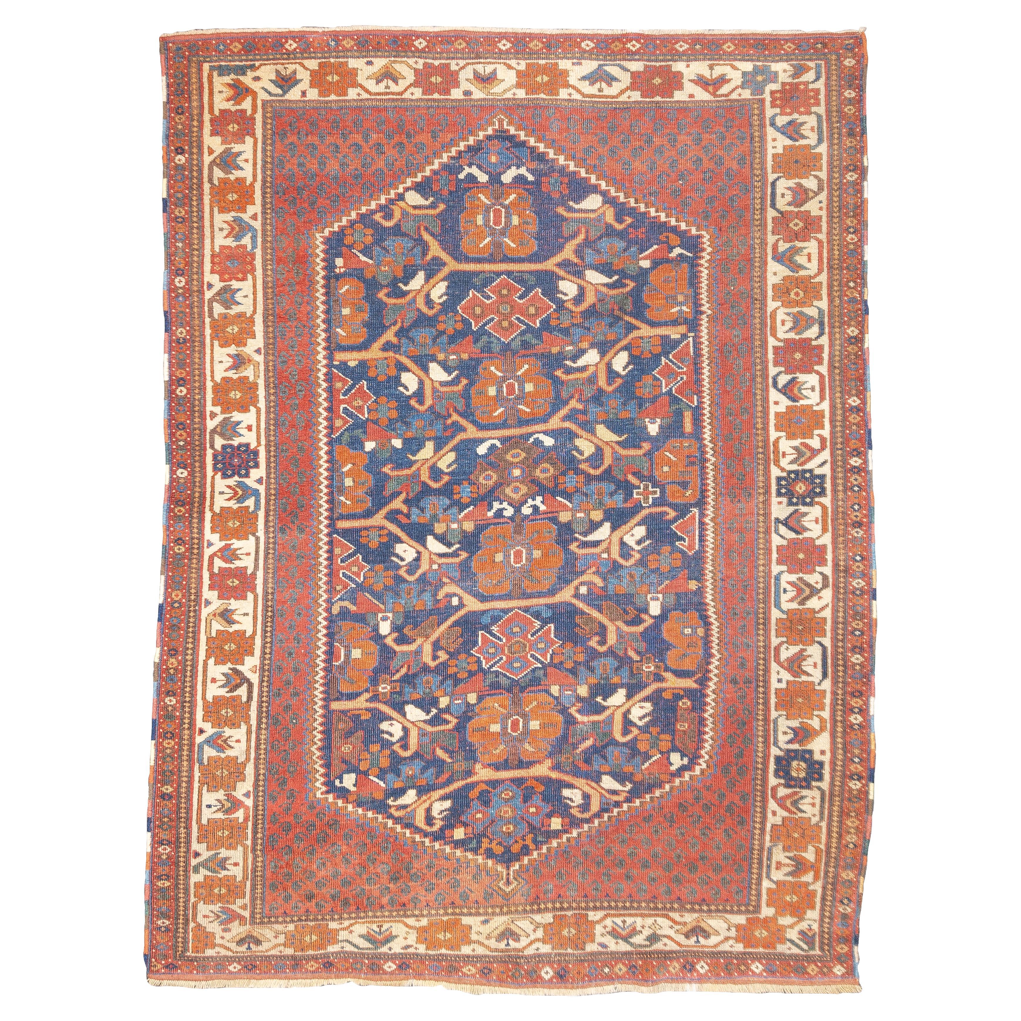 Antique Persian Afshar Rug 4'1" x 5’6"