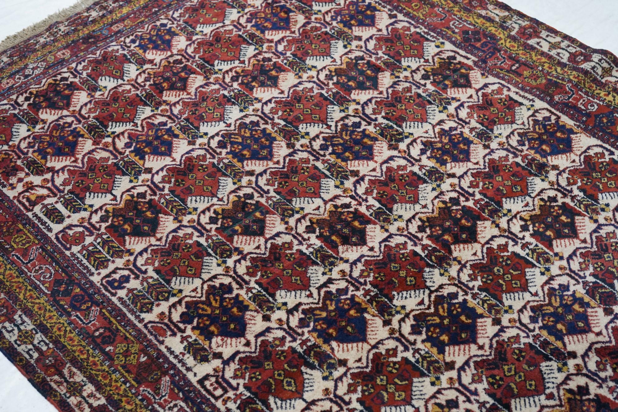 Antique Persian Afshar Rug For Sale 1