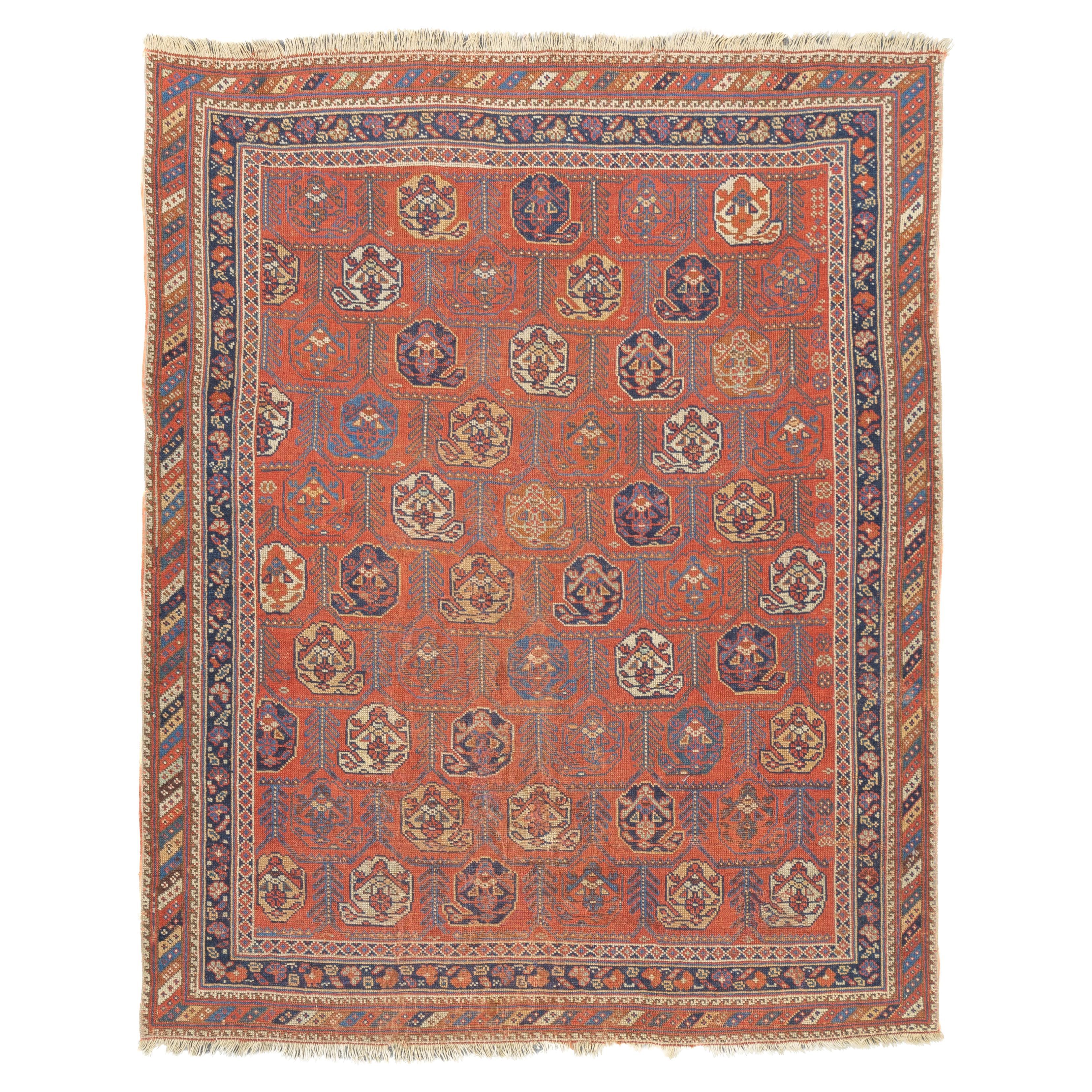 Antique Persian Afshar Rug 4'2'' x 5'1''