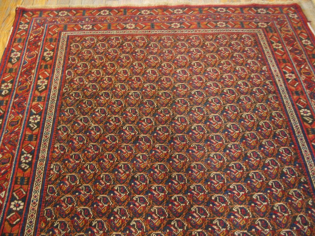 Antique Persian Afshar rug. Size: 4'3