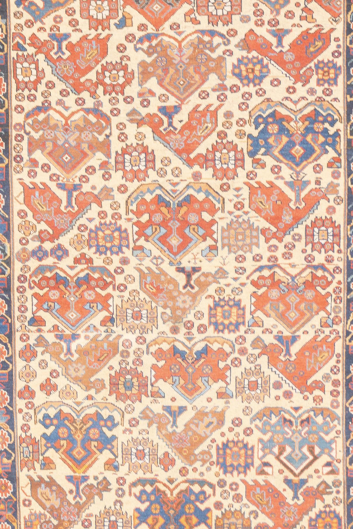 Perse Tapis persan ancien Afshar 4'4'' x 6'4'' en vente