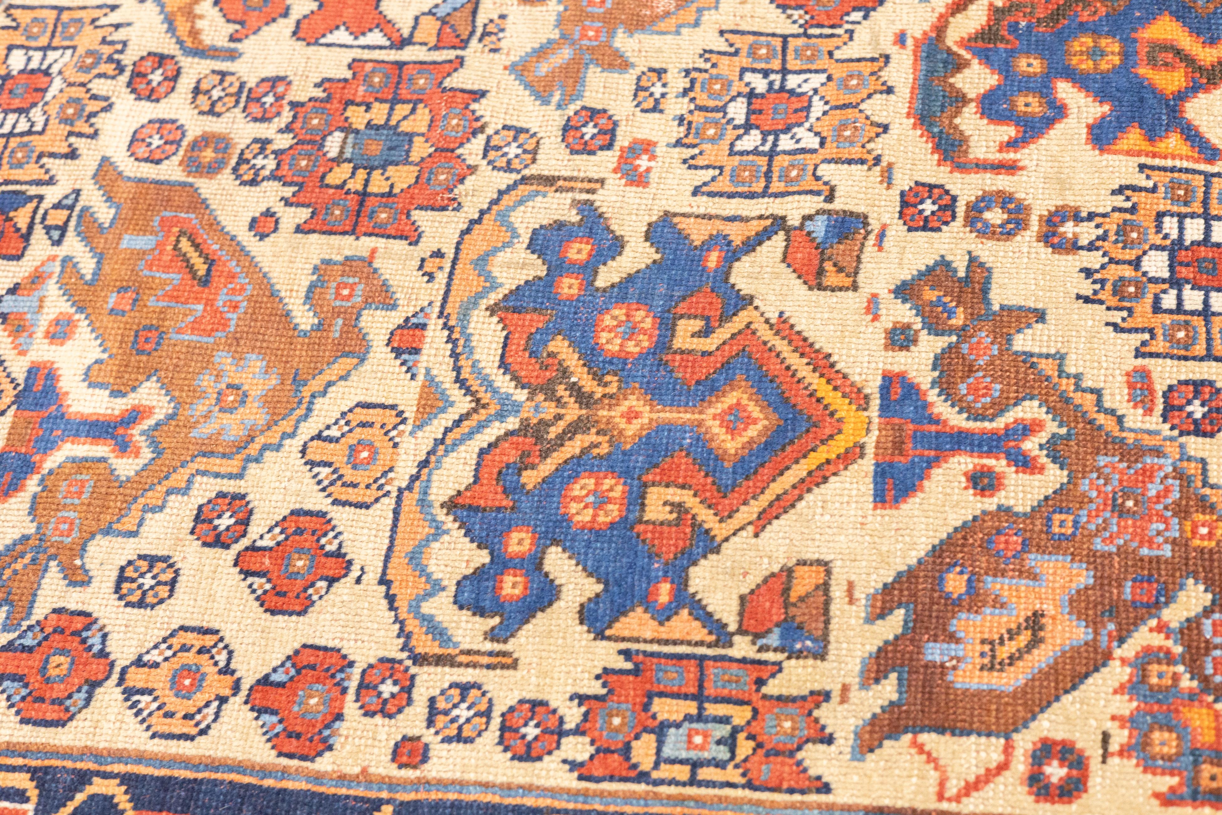 Tapis persan ancien Afshar 4'4'' x 6'4'' Bon état - En vente à New York, NY