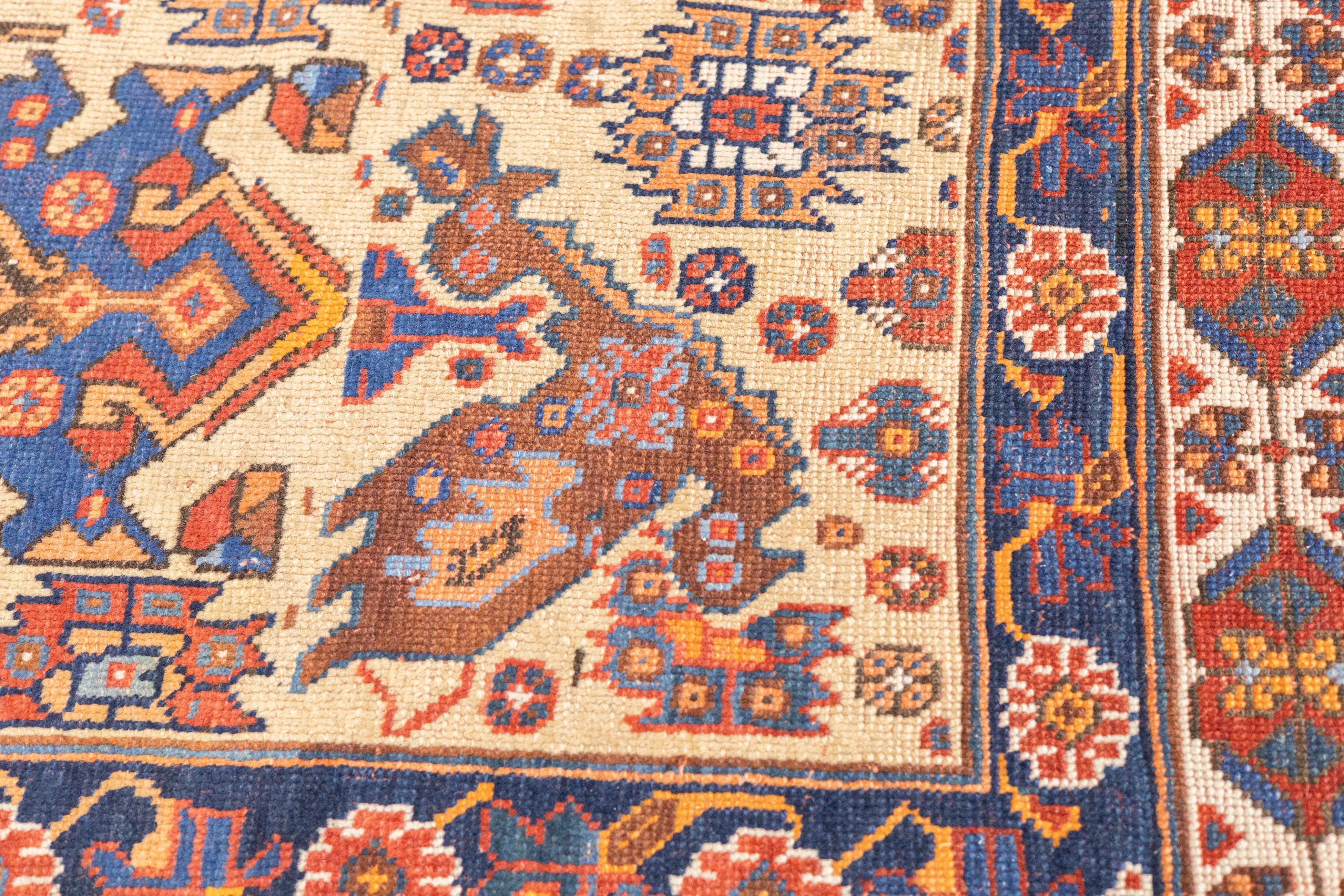 XIXe siècle Tapis persan ancien Afshar 4'4'' x 6'4'' en vente